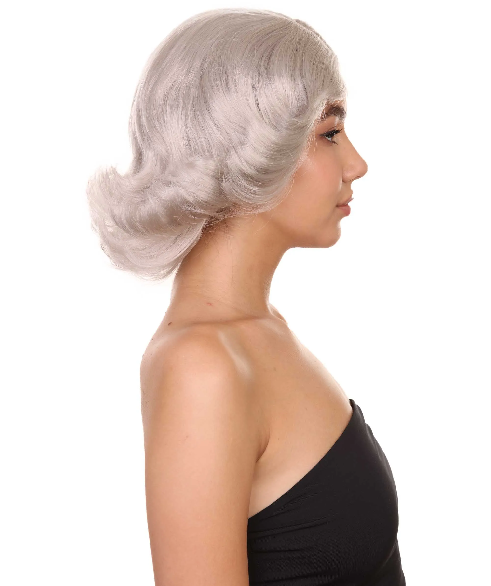 20s Glitz and Glamour Wig  | Grey Halloween Wig | Premium Breathable Capless Cap