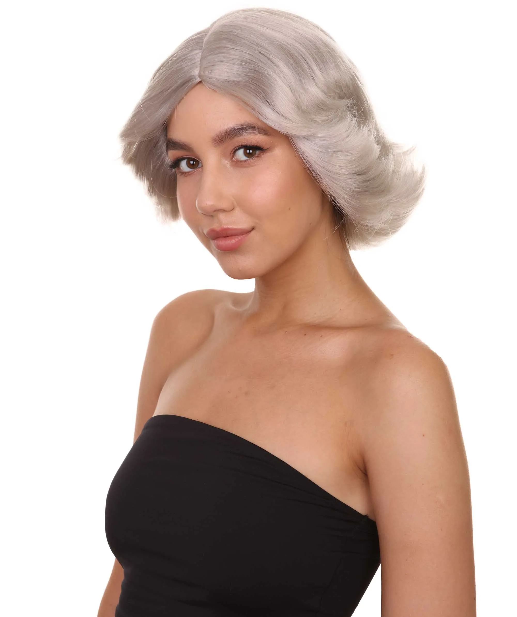20s Glitz and Glamour Wig  | Grey Halloween Wig | Premium Breathable Capless Cap