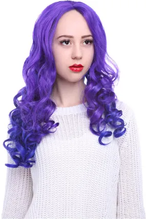 25'' Long purple&peacockblue My Little Pony Natural Wave Women Lace Front Wigs