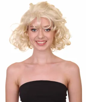 51's Curly Womens Wig | Blonde Vintage Wig | Premium Breathable Capless Cap