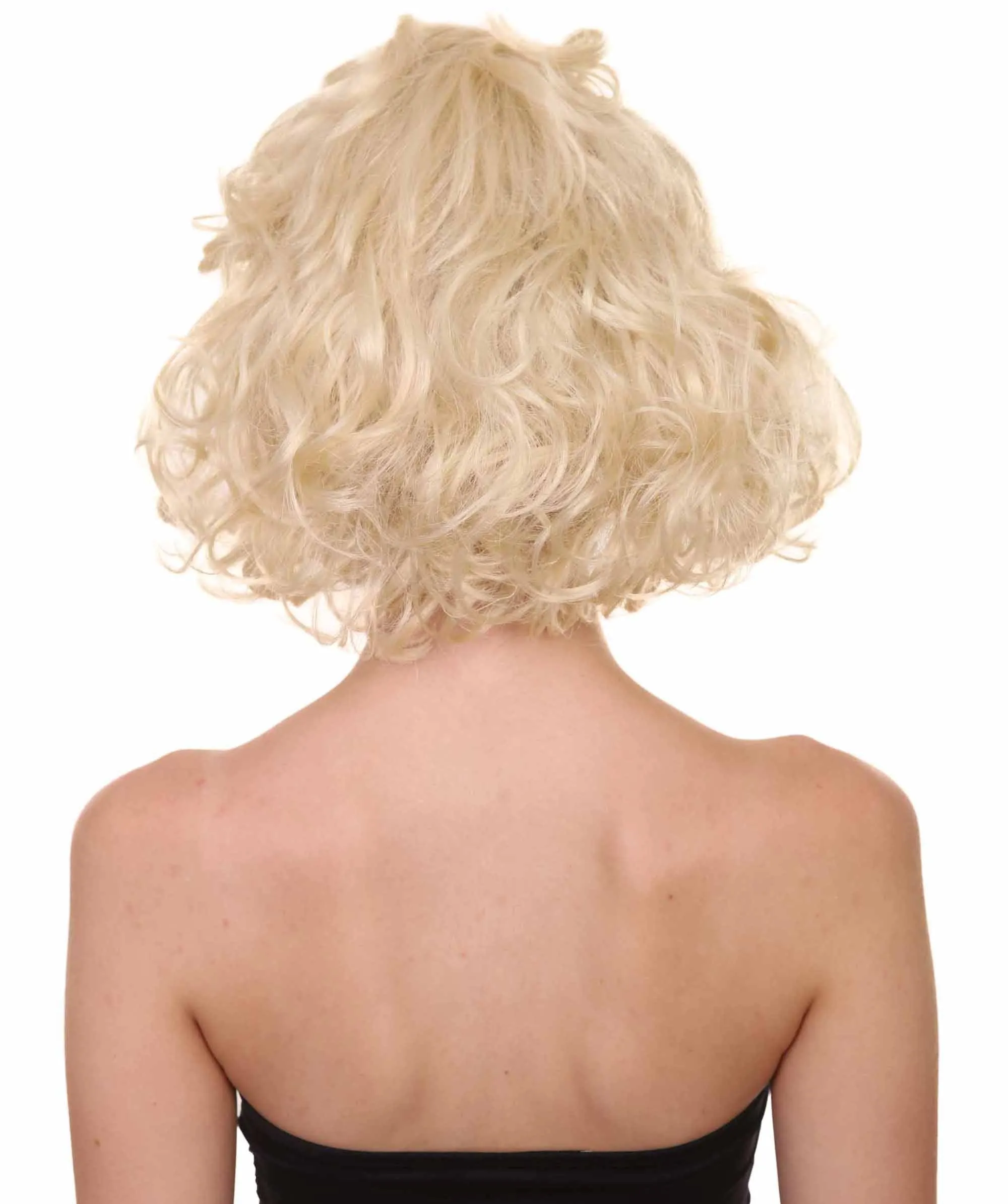 51's Curly Womens Wig | Blonde Vintage Wig | Premium Breathable Capless Cap