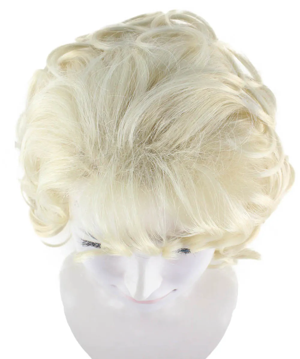 51's Curly Womens Wig | Blonde Vintage Wig | Premium Breathable Capless Cap
