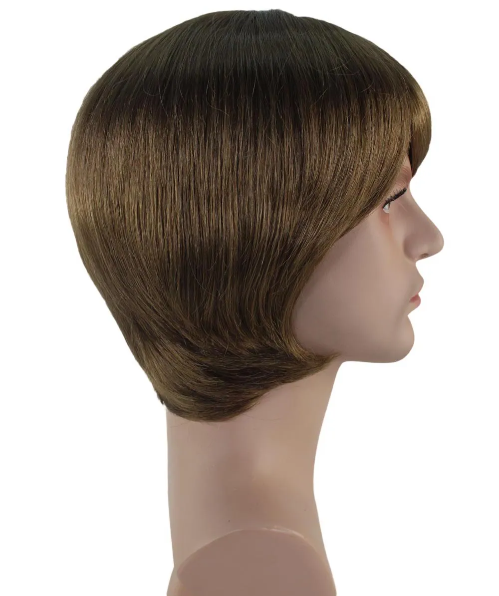60s Beatles Mod Wig | Brown Celebrity Wigs | Premium Breathable Capless Cap