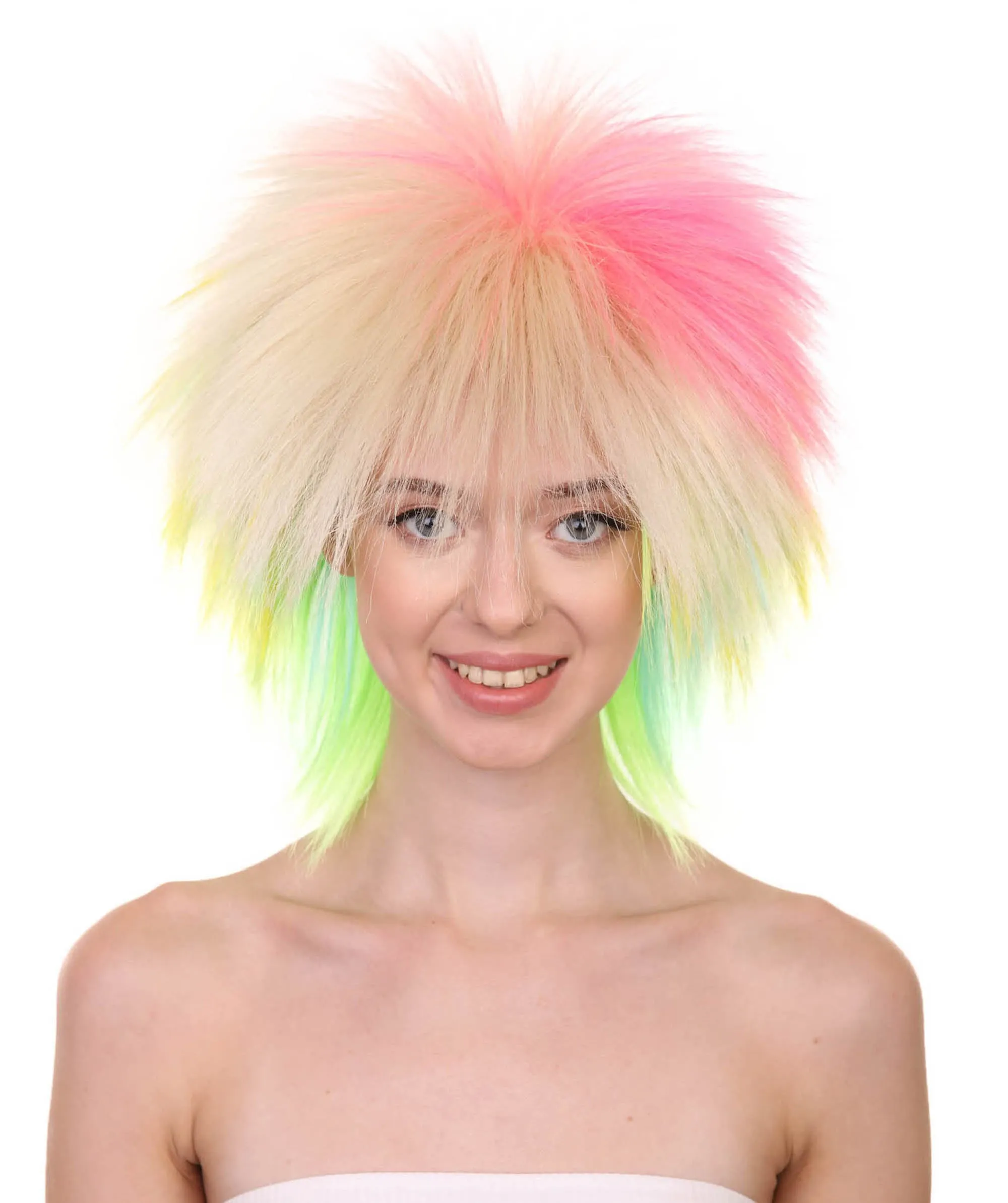 80's Rock Star Disco Funky Punk Collection Women's Wig | Multiple Colors Cosplay Halloween Wig | Premium Breathable Capless Cap