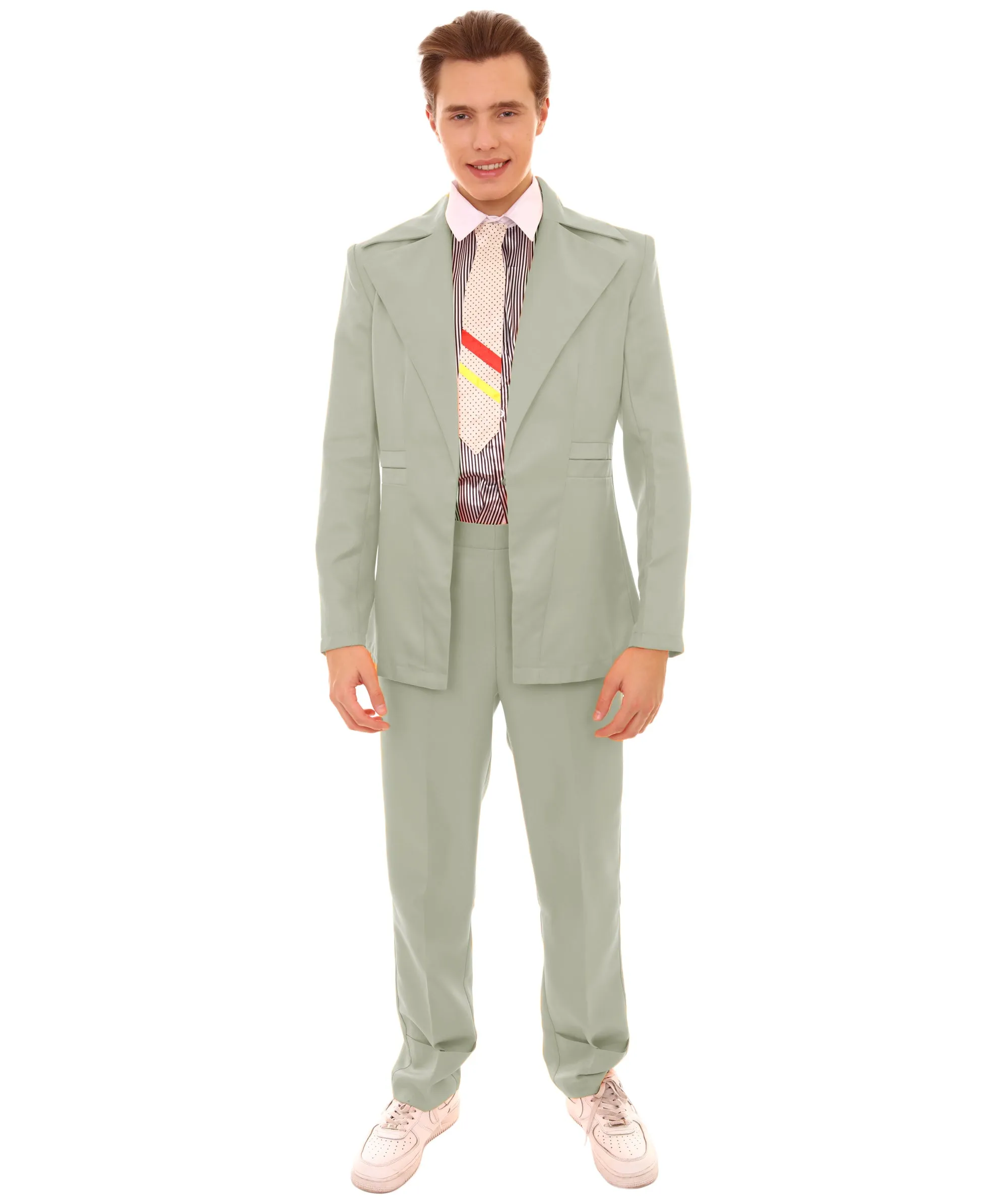 80's Rock Star Suit Costume with Dickie and Tie | Premium Halloween Costume | Multiple Color Options