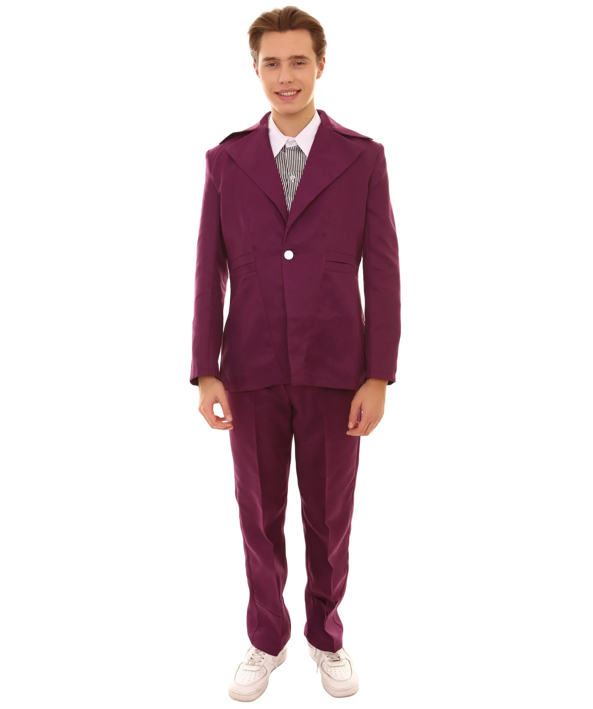 80's Rock Star Suit Costume with Dickie and Tie | Premium Halloween Costume | Multiple Color Options
