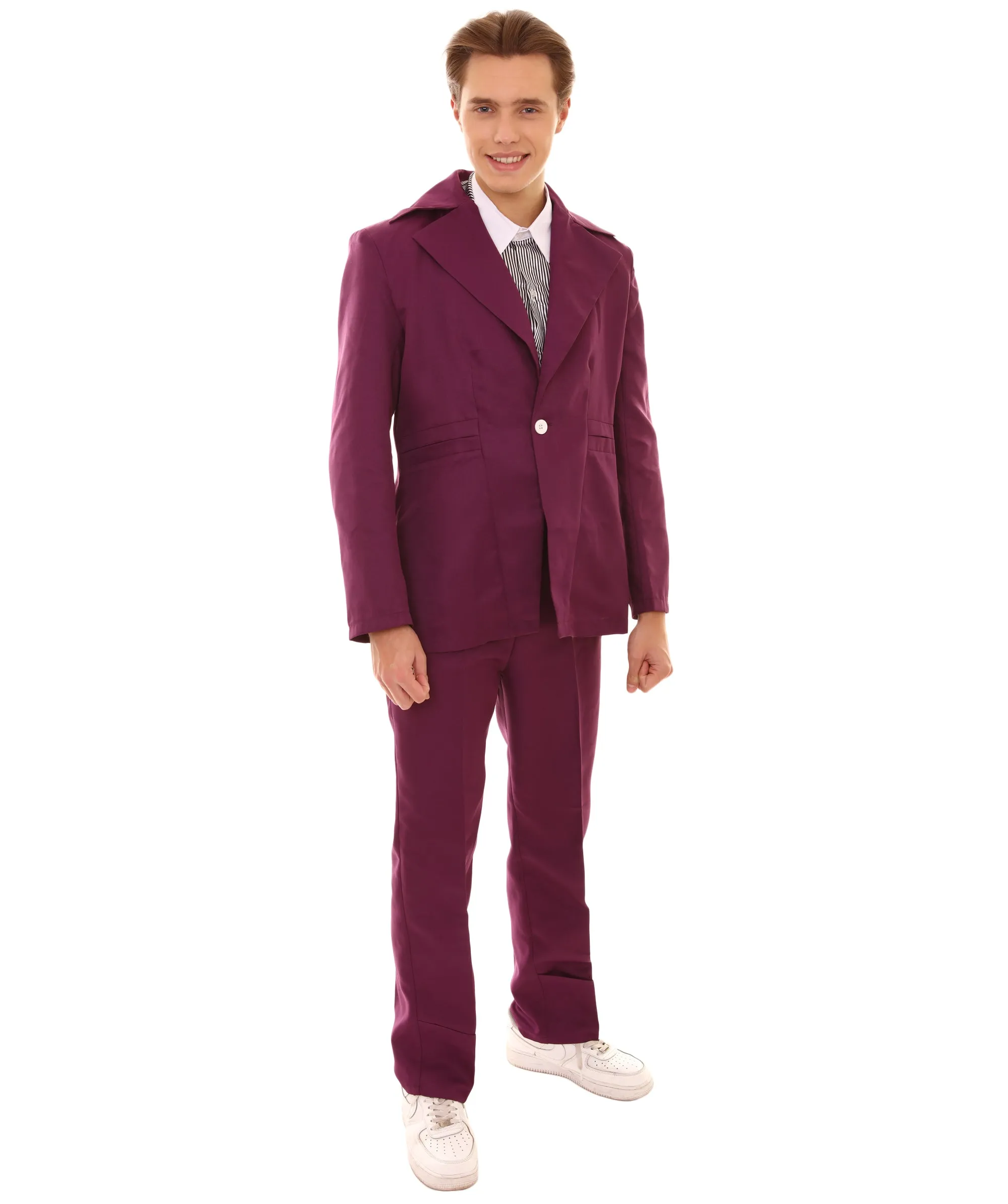 80's Rock Star Suit Costume with Dickie and Tie | Premium Halloween Costume | Multiple Color Options