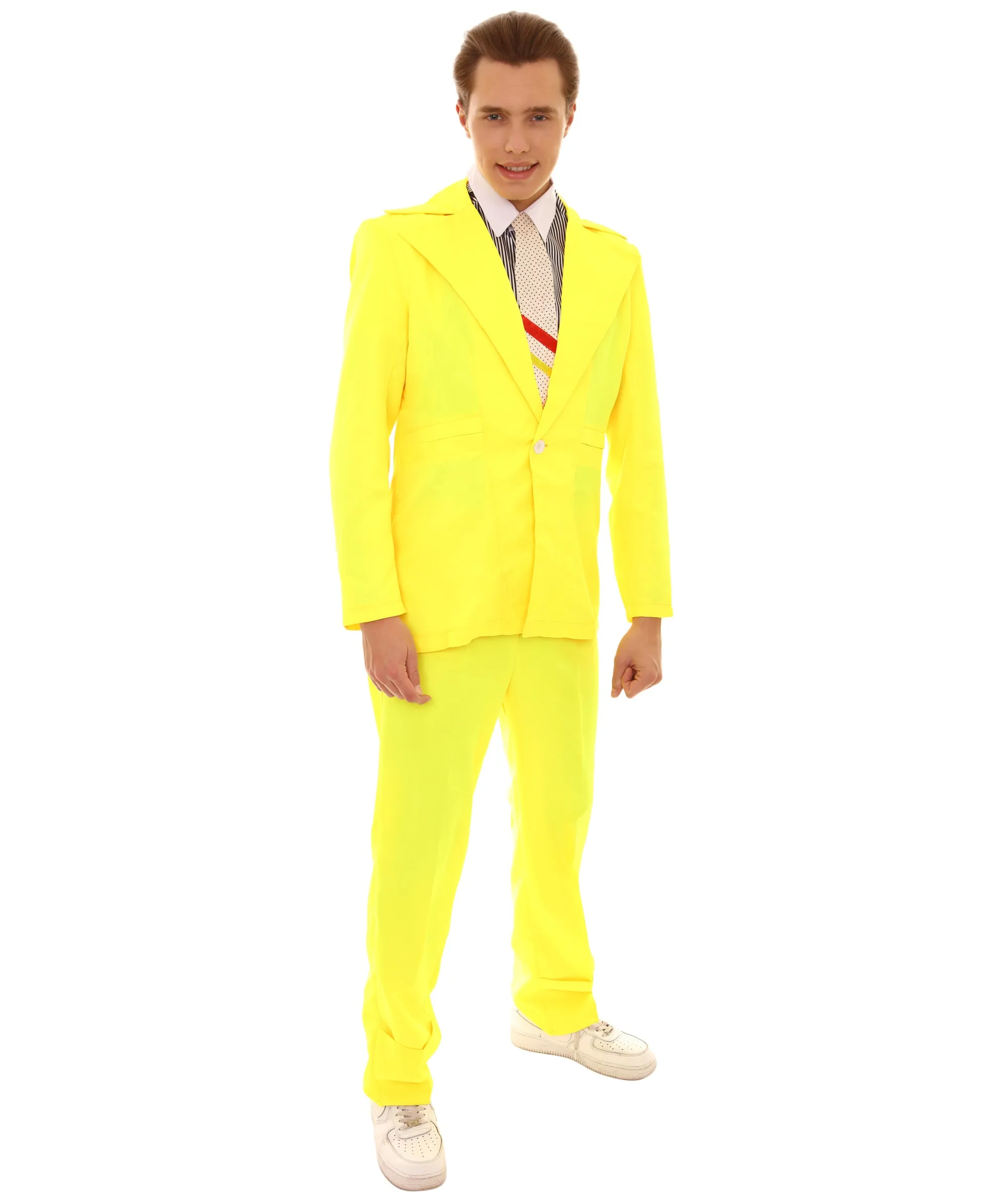 80's Rock Star Suit Costume with Dickie and Tie | Premium Halloween Costume | Multiple Color Options