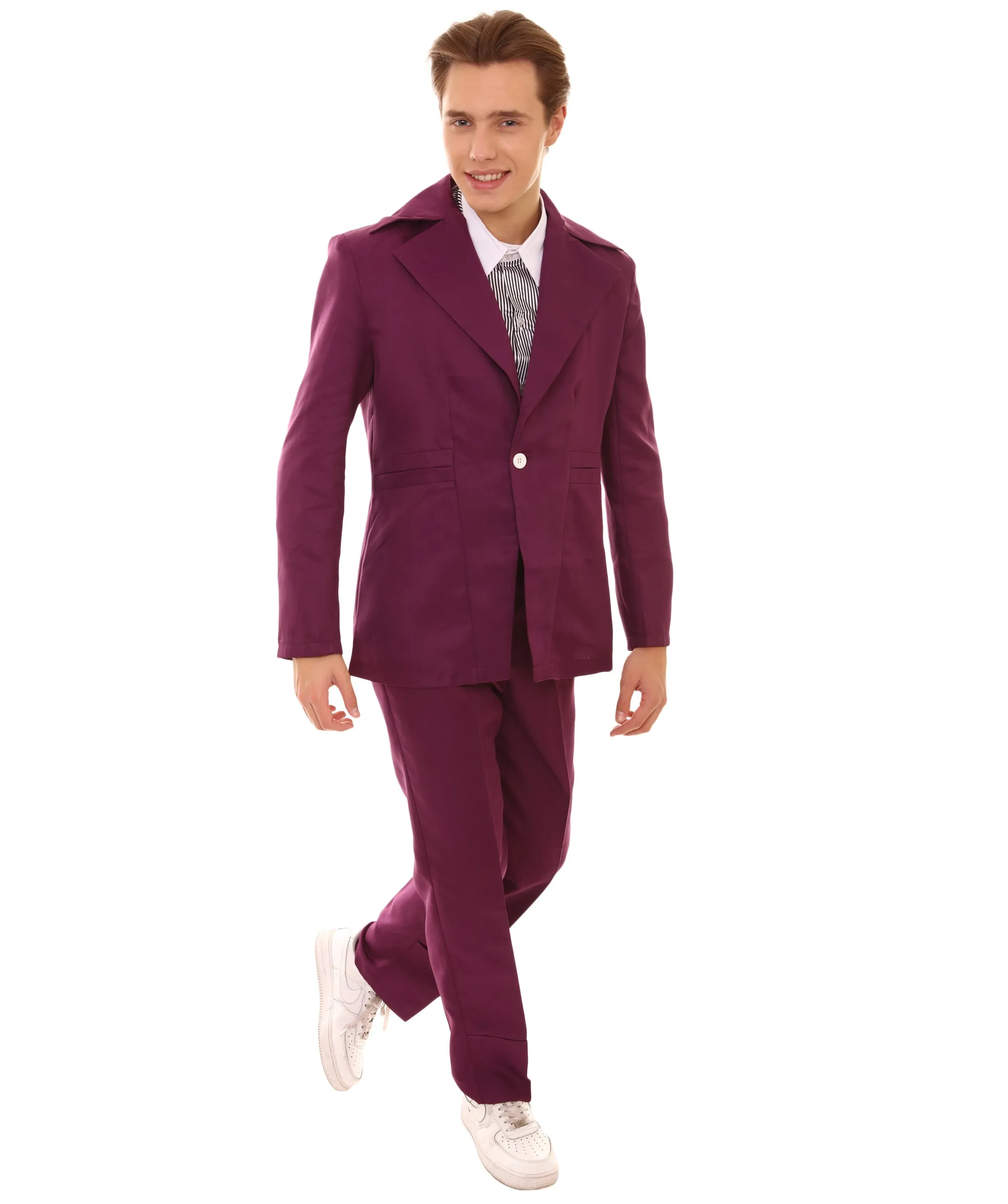 80's Rock Star Suit Costume with Dickie and Tie | Premium Halloween Costume | Multiple Color Options