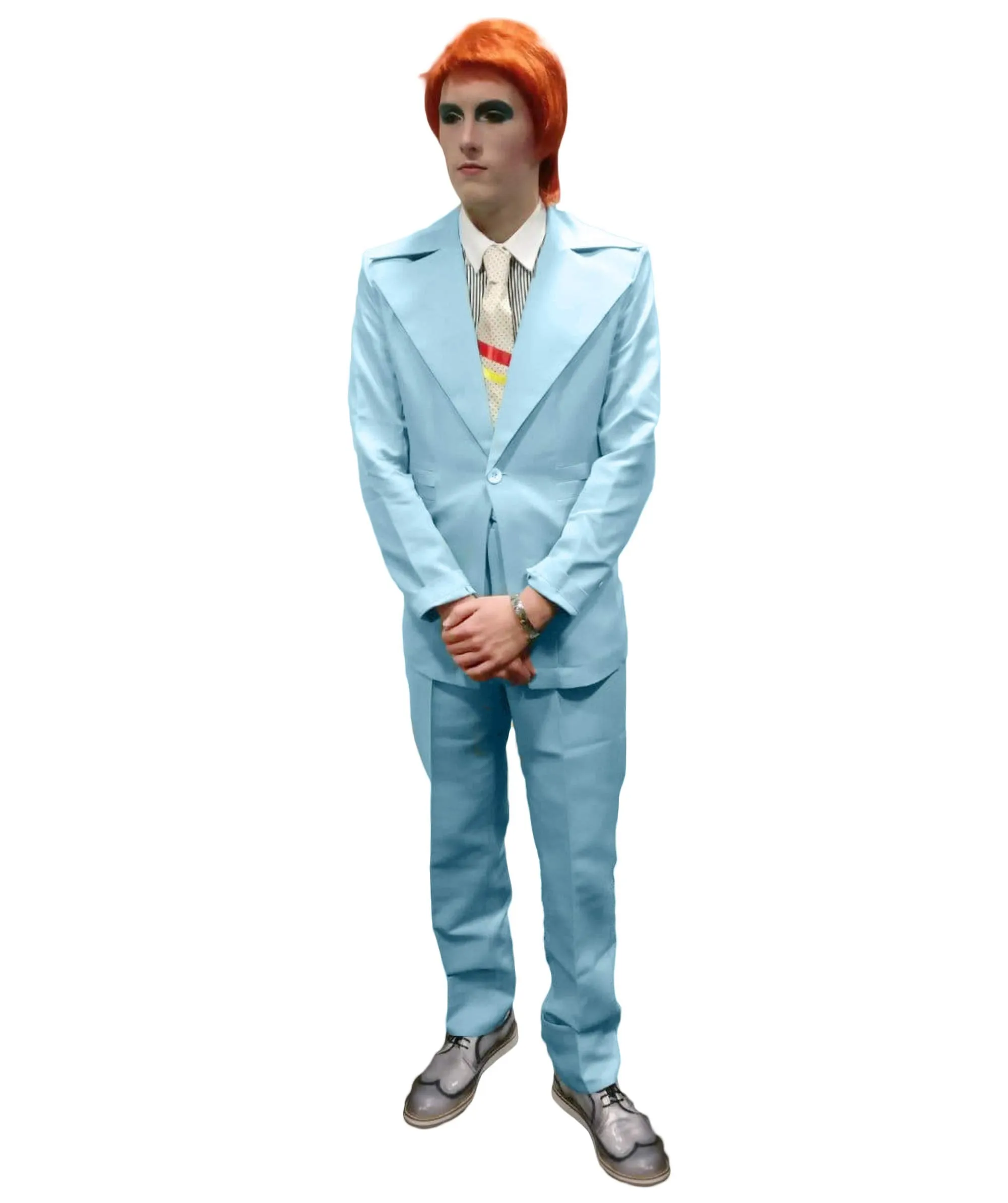 80's Rock Star Suit Costume with Dickie and Tie | Premium Halloween Costume | Multiple Color Options