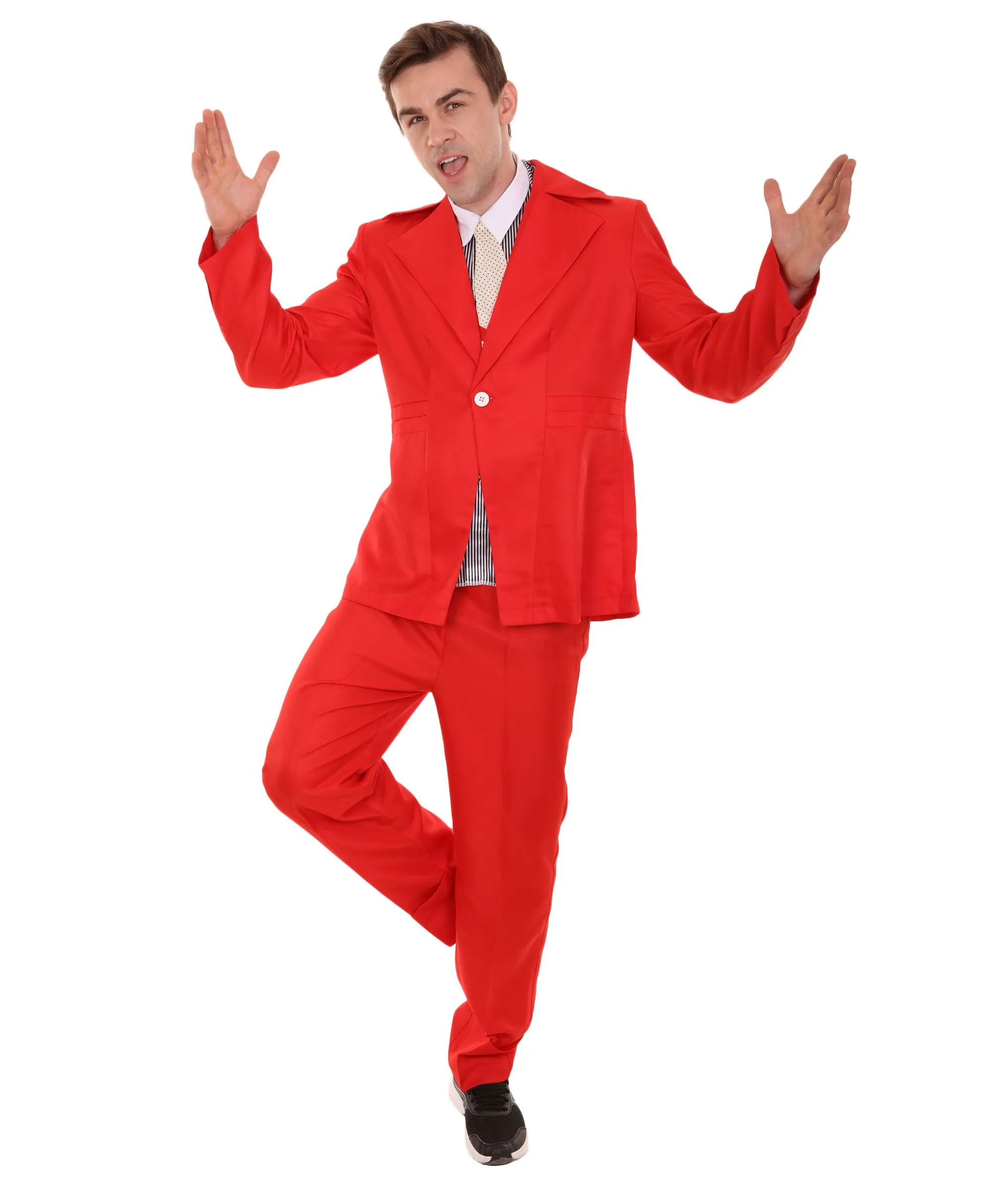 80's Rock Star Suit Costume with Dickie and Tie | Premium Halloween Costume | Multiple Color Options