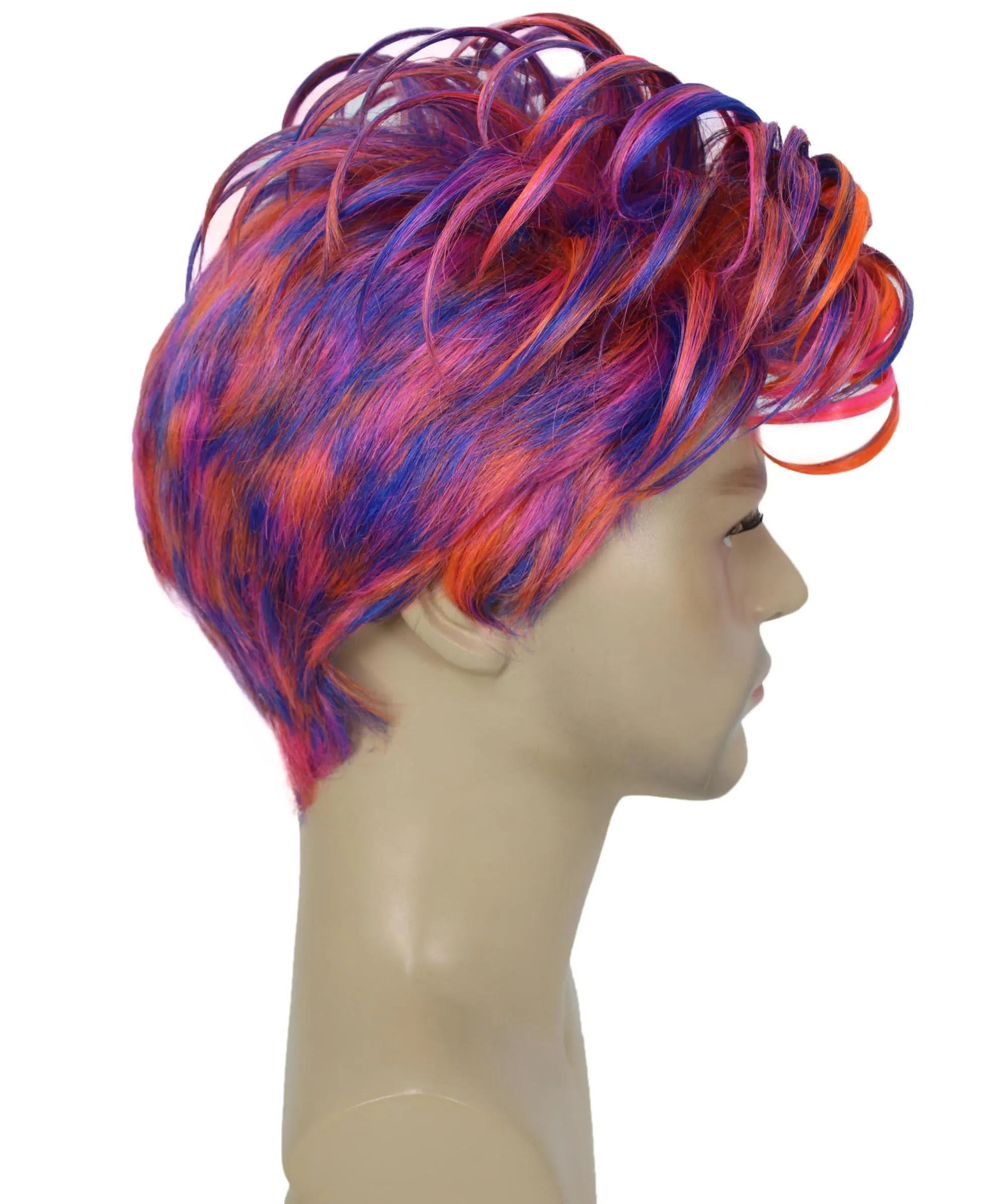 90's Rave Guy | Men's Short Gelled Middle Part | Halloween Wig | Multiple colors