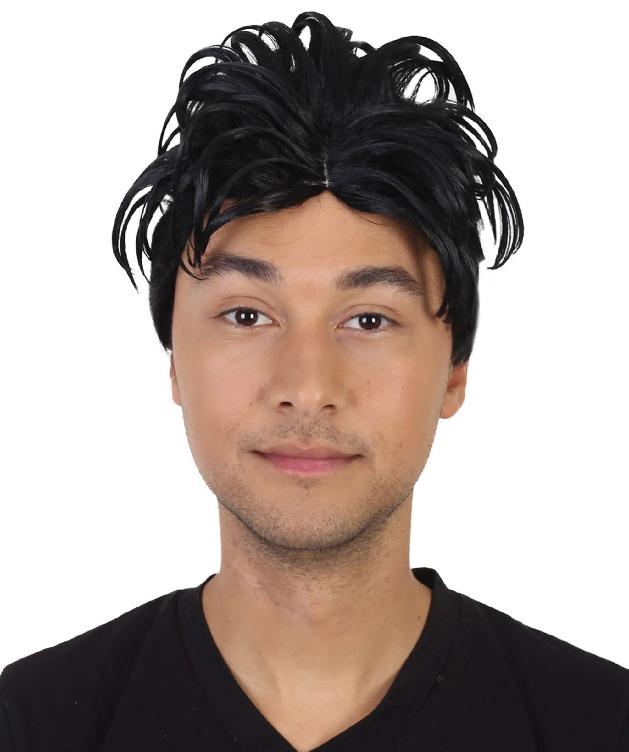 90's Rave Guy | Men's Short Gelled Middle Part | Halloween Wig | Multiple colors