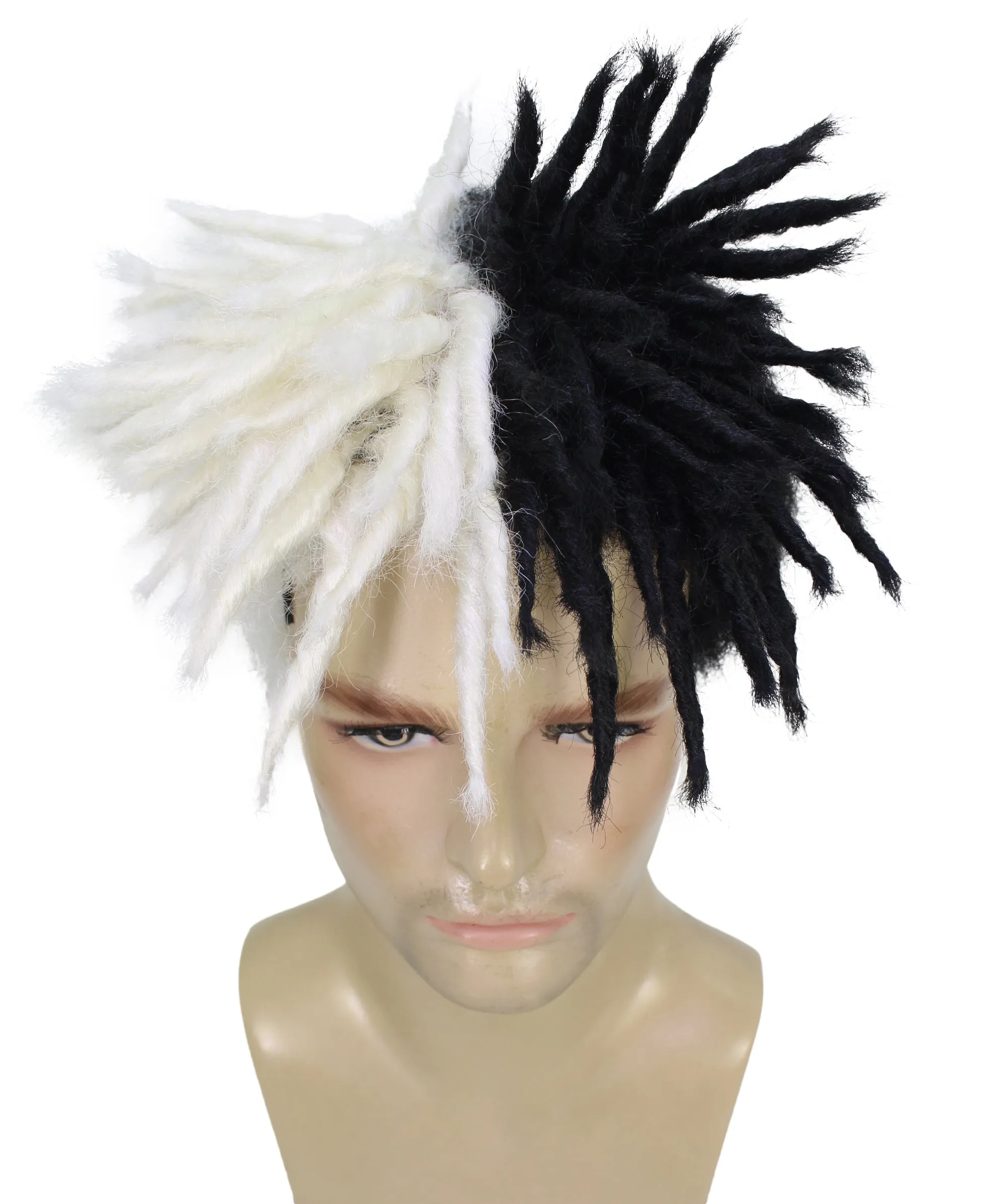 Adult Men American Rapper Half- Multiple Colors Dreadlock Updo Wig I Flame-retardant Synthetic Fiber