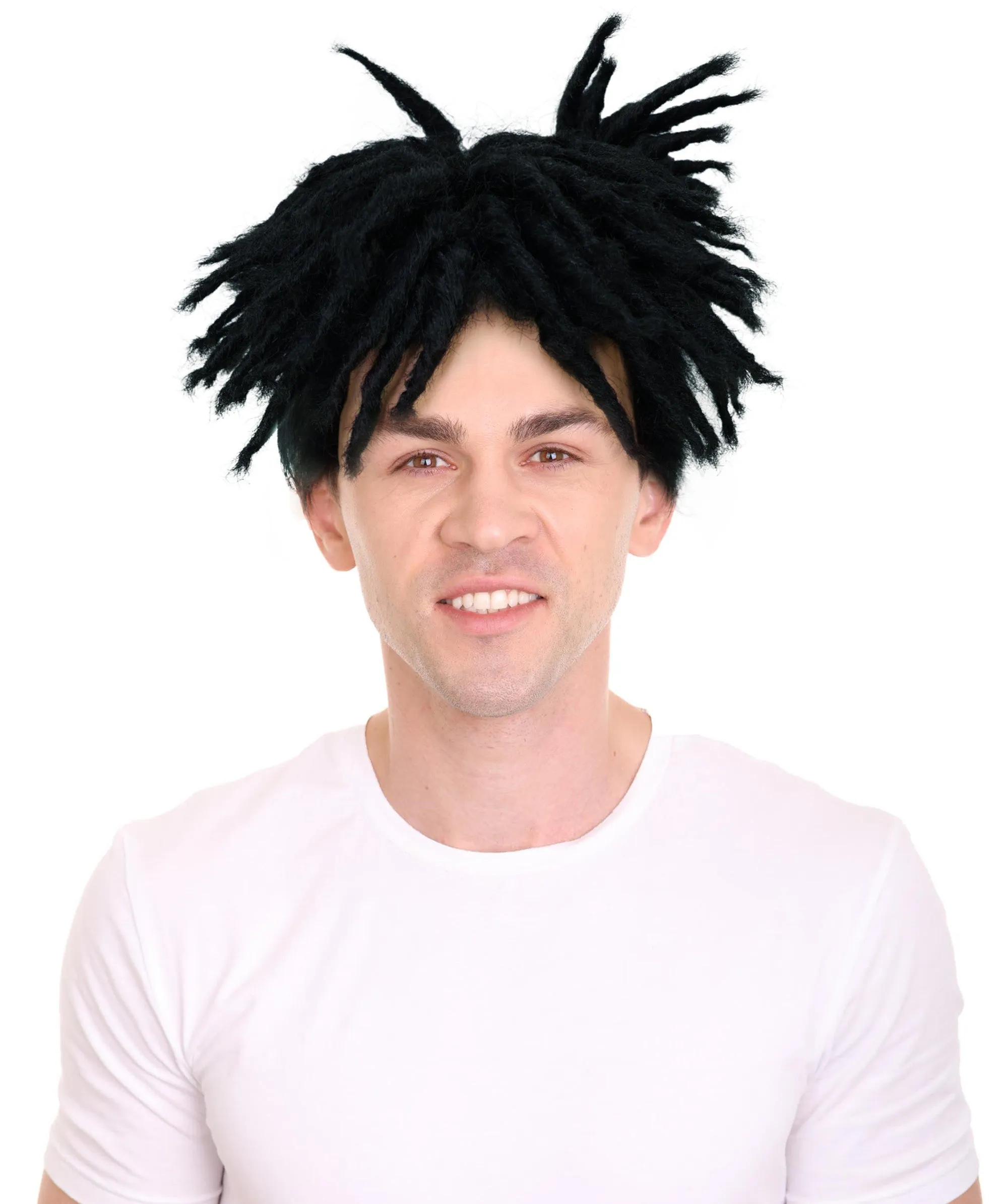 Adult Men American Rapper Half- Multiple Colors Dreadlock Updo Wig I Flame-retardant Synthetic Fiber