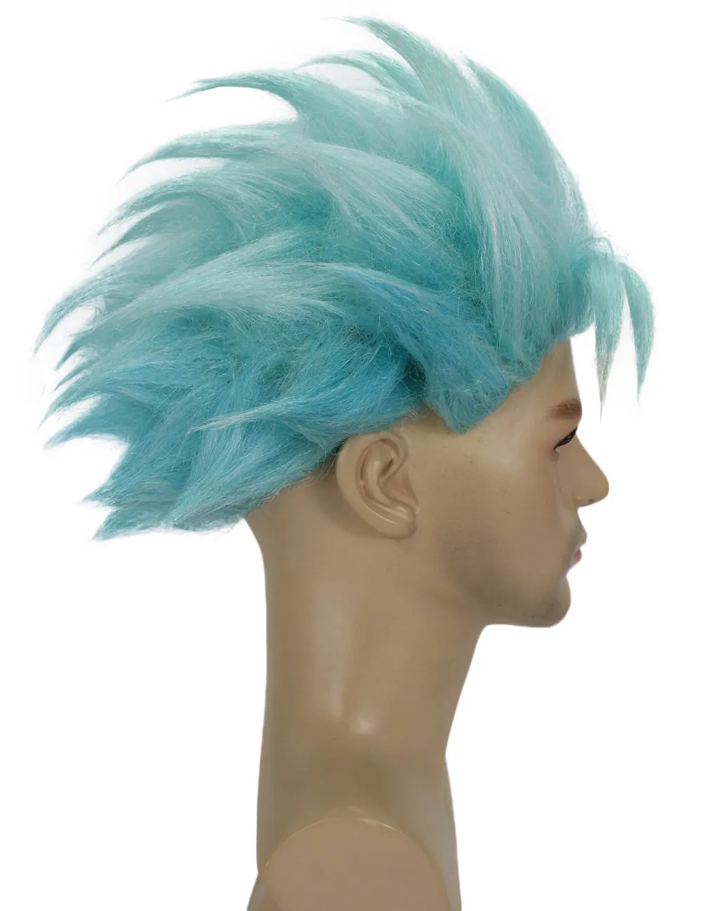 Adult Men's 10" Short Length Spiked Halloween Cosplay Anime Ban Costume Wig, Synthetic Soft Fiber Hair | HPO