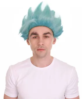 Adult Men's 10" Short Length Spiked Halloween Cosplay Anime Ban Costume Wig, Synthetic Soft Fiber Hair | HPO