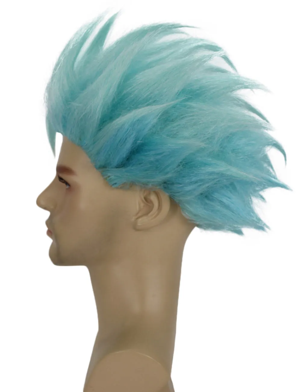 Adult Men's 10" Short Length Spiked Halloween Cosplay Anime Ban Costume Wig, Synthetic Soft Fiber Hair | HPO