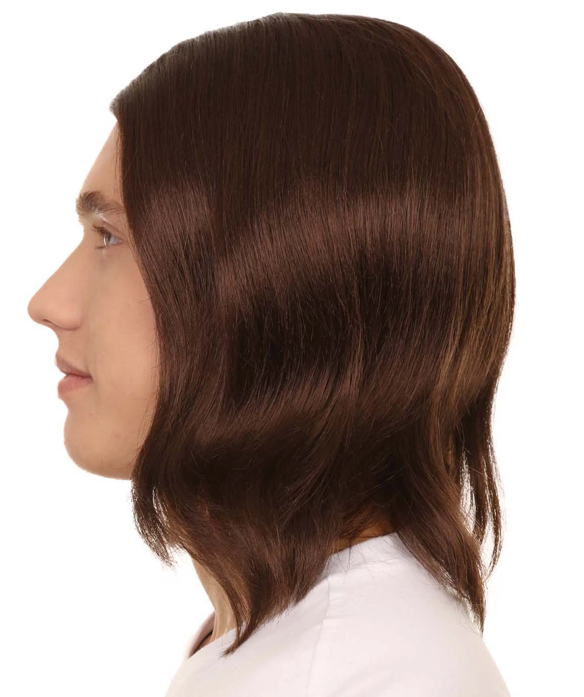 Adult Men's 12.5" Inch Medium Length Halloween Cosplay Robotic Rockerboy Costume Wig, Synthetic Soft Fiber Hair, Perfect for your next Festival and Group Anime Party! | HPO
