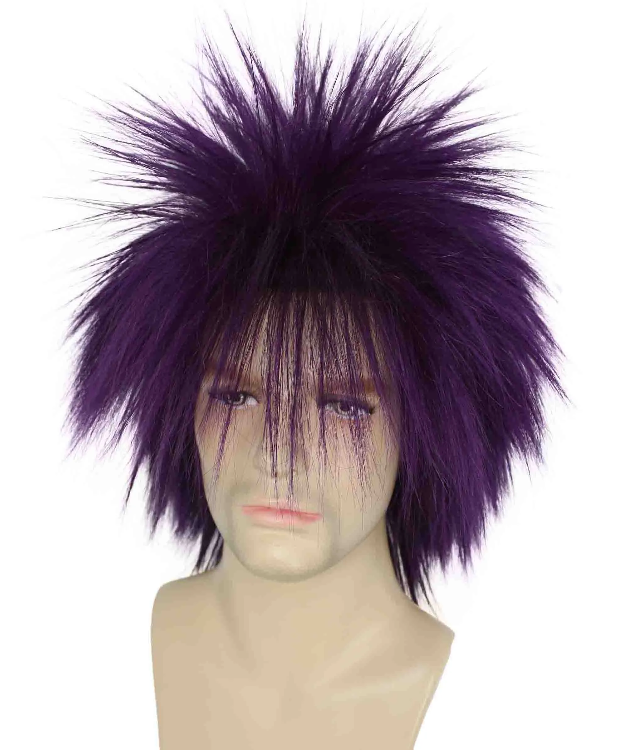 Adult Men's 80’s Rock Style Multi Color Options Wig, Synthetic Soft Fiber Hair, Perfect for your next Festival and Group Anime Party!