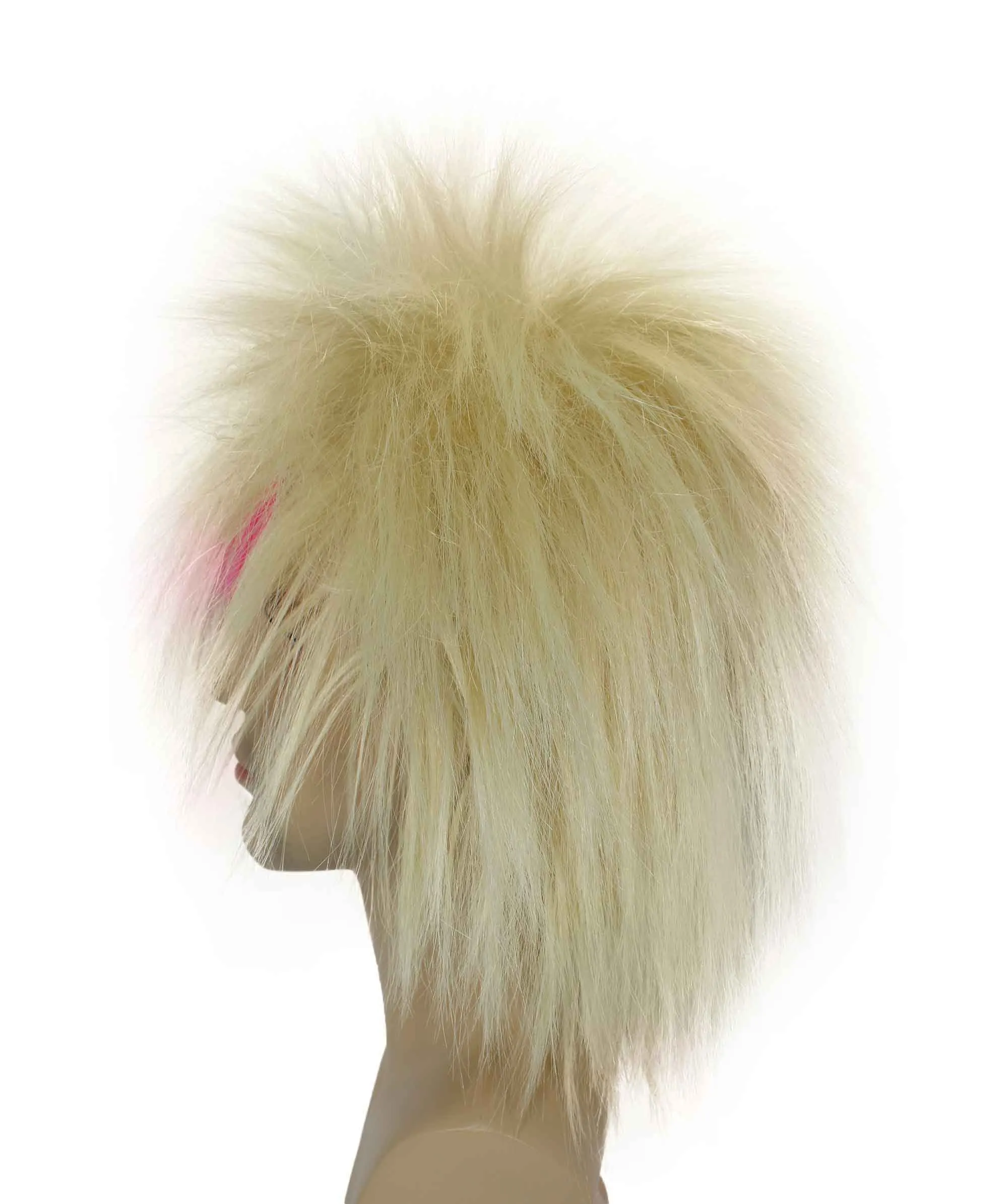 Adult Men's 80’s Rock Style Multi Color Options Wig, Synthetic Soft Fiber Hair, Perfect for your next Festival and Group Anime Party!