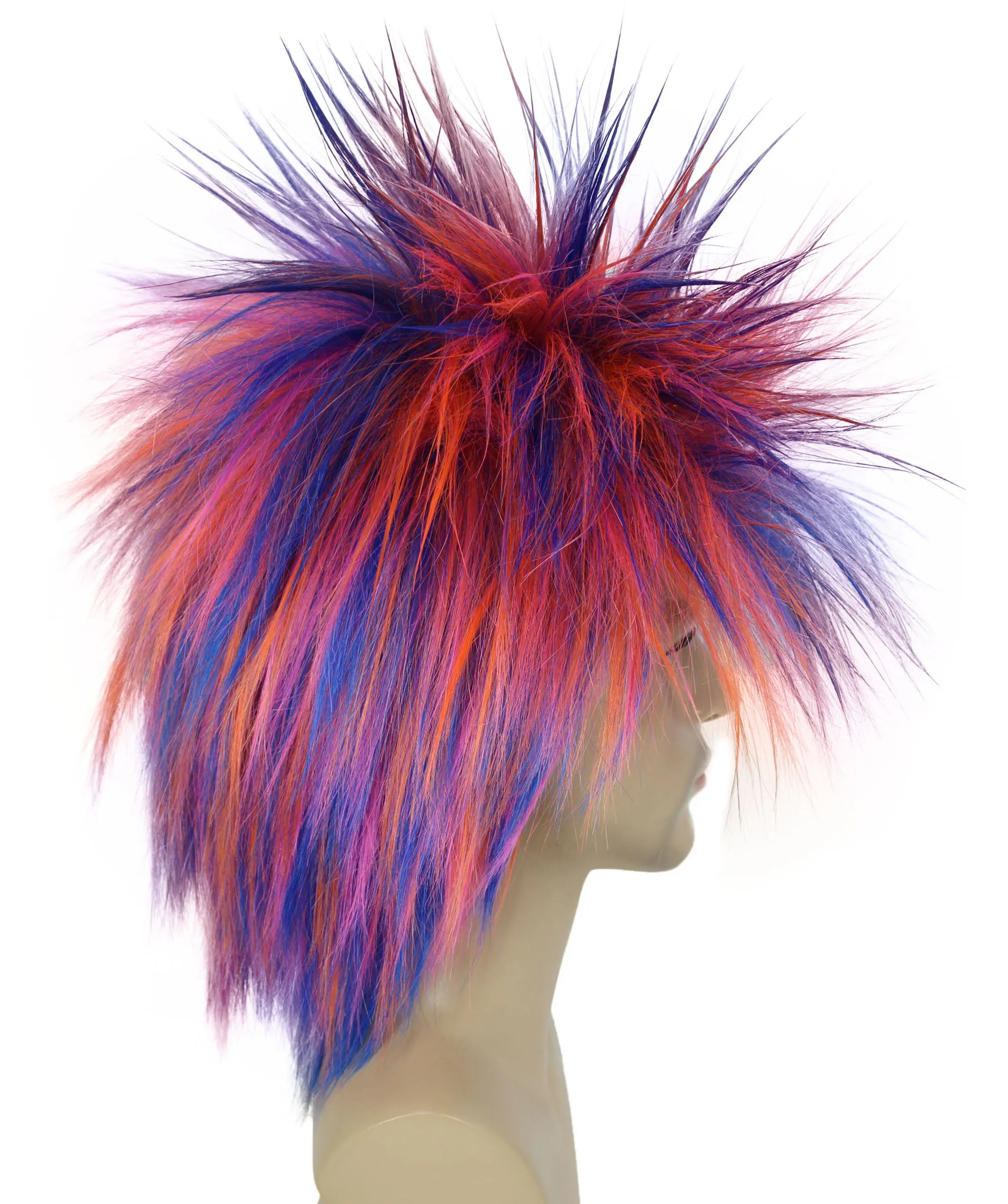 Adult Men's 80’s Rock Style Multi Color Options Wig, Synthetic Soft Fiber Hair, Perfect for your next Festival and Group Anime Party!