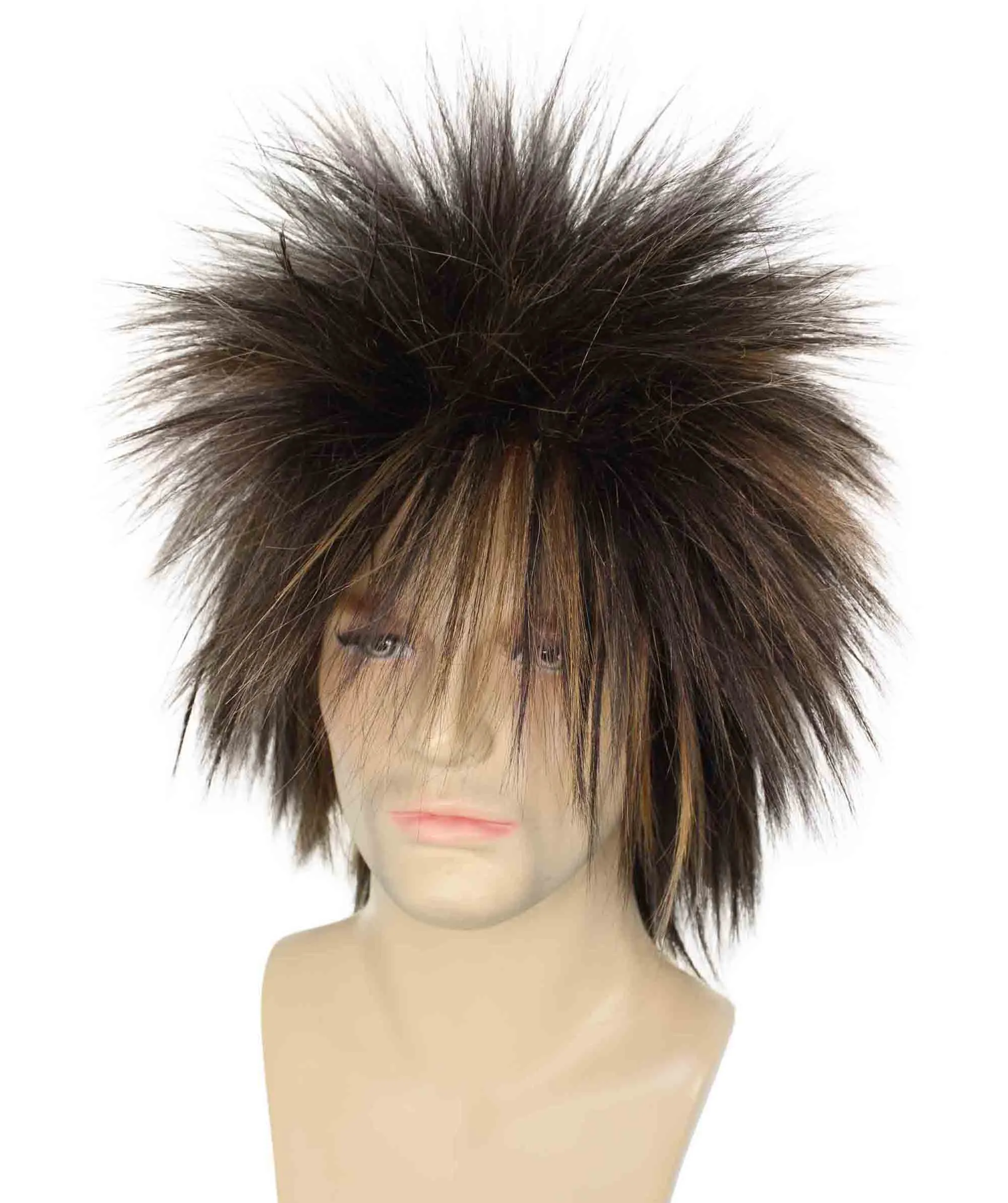 Adult Men's 80’s Rock Style Multi Color Options Wig, Synthetic Soft Fiber Hair, Perfect for your next Festival and Group Anime Party!