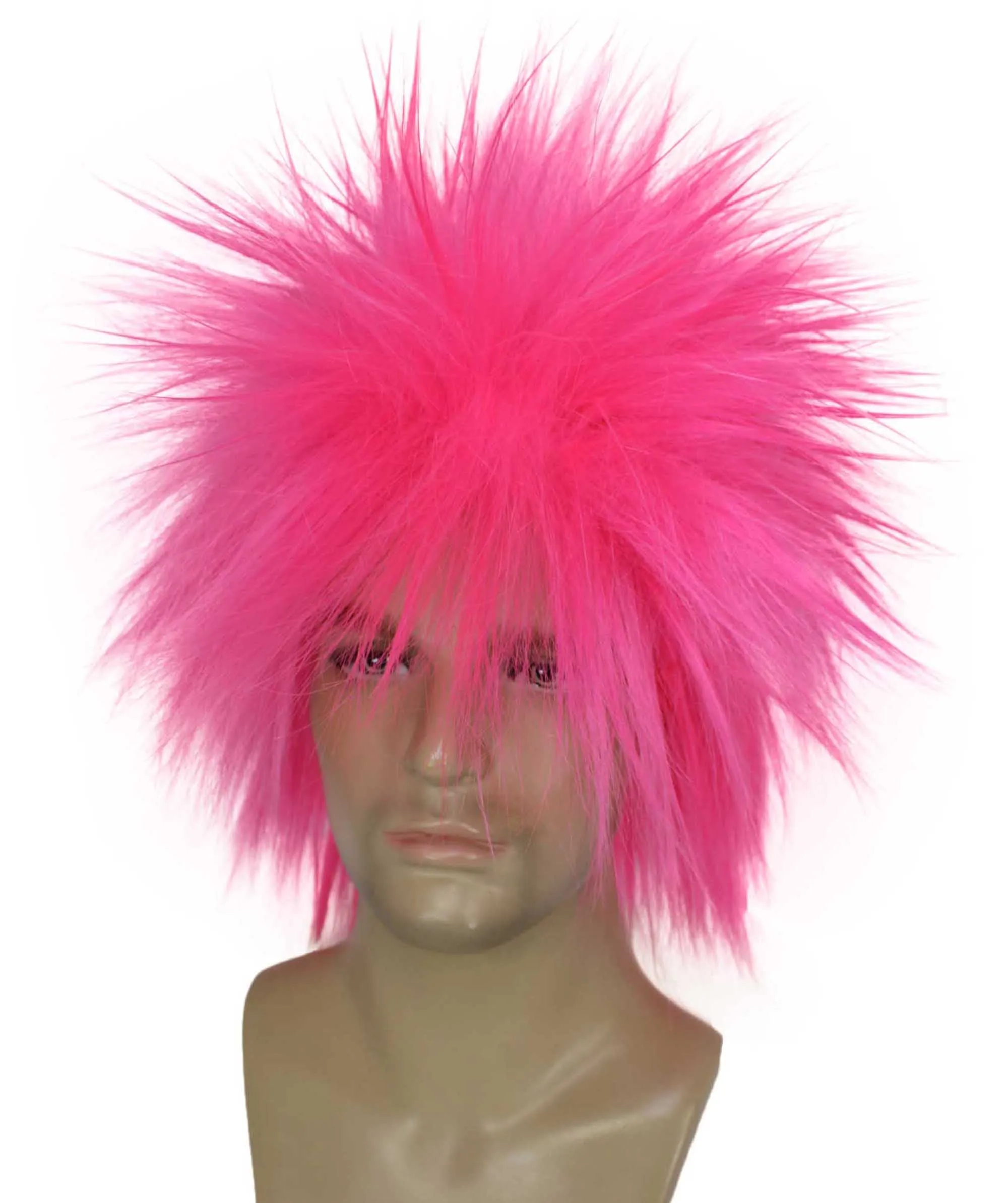 Adult Men's 80’s Rock Style Multi Color Options Wig, Synthetic Soft Fiber Hair, Perfect for your next Festival and Group Anime Party!