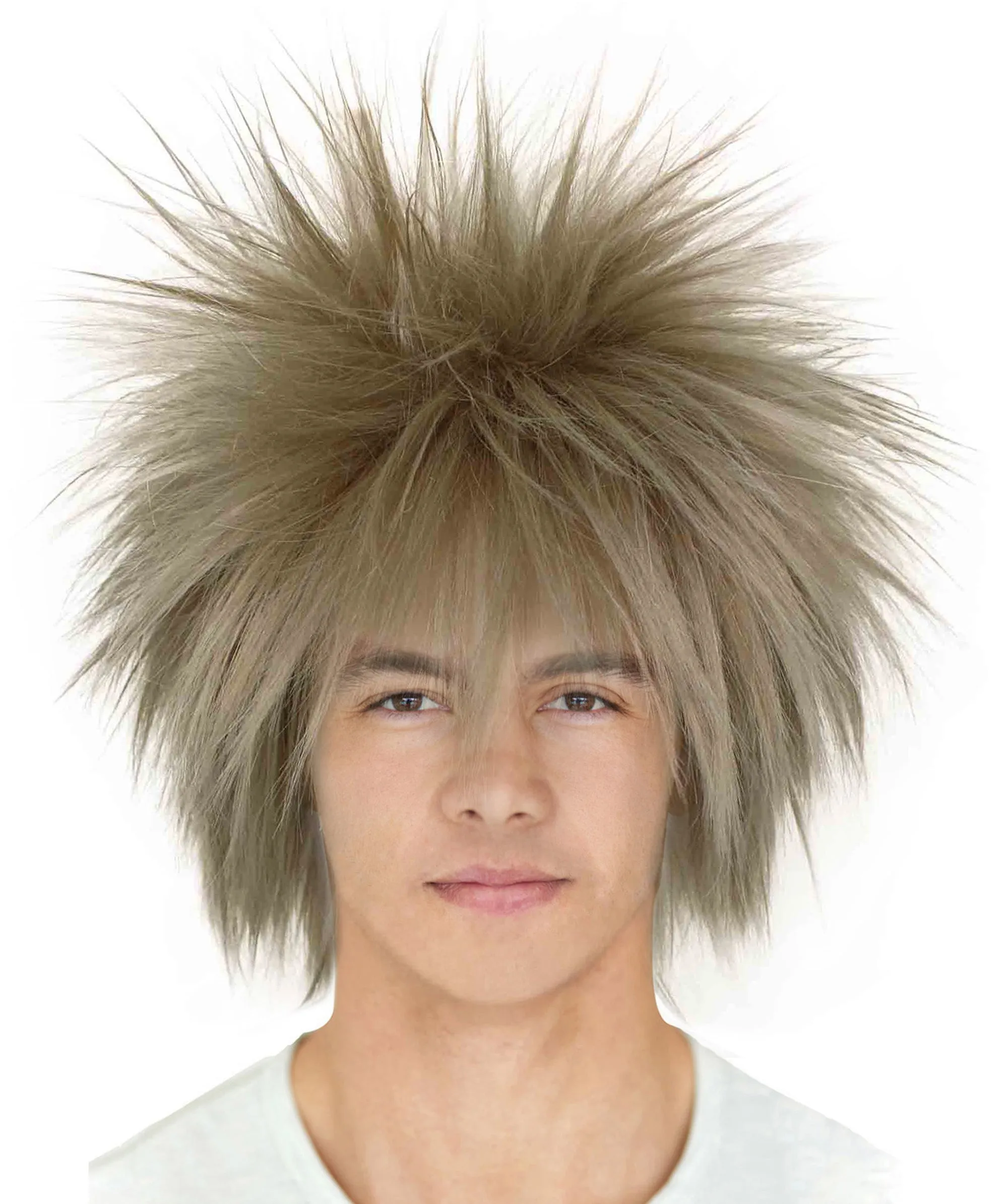 Adult Men's 80’s Rock Style Multi Color Options Wig, Synthetic Soft Fiber Hair, Perfect for your next Festival and Group Anime Party!