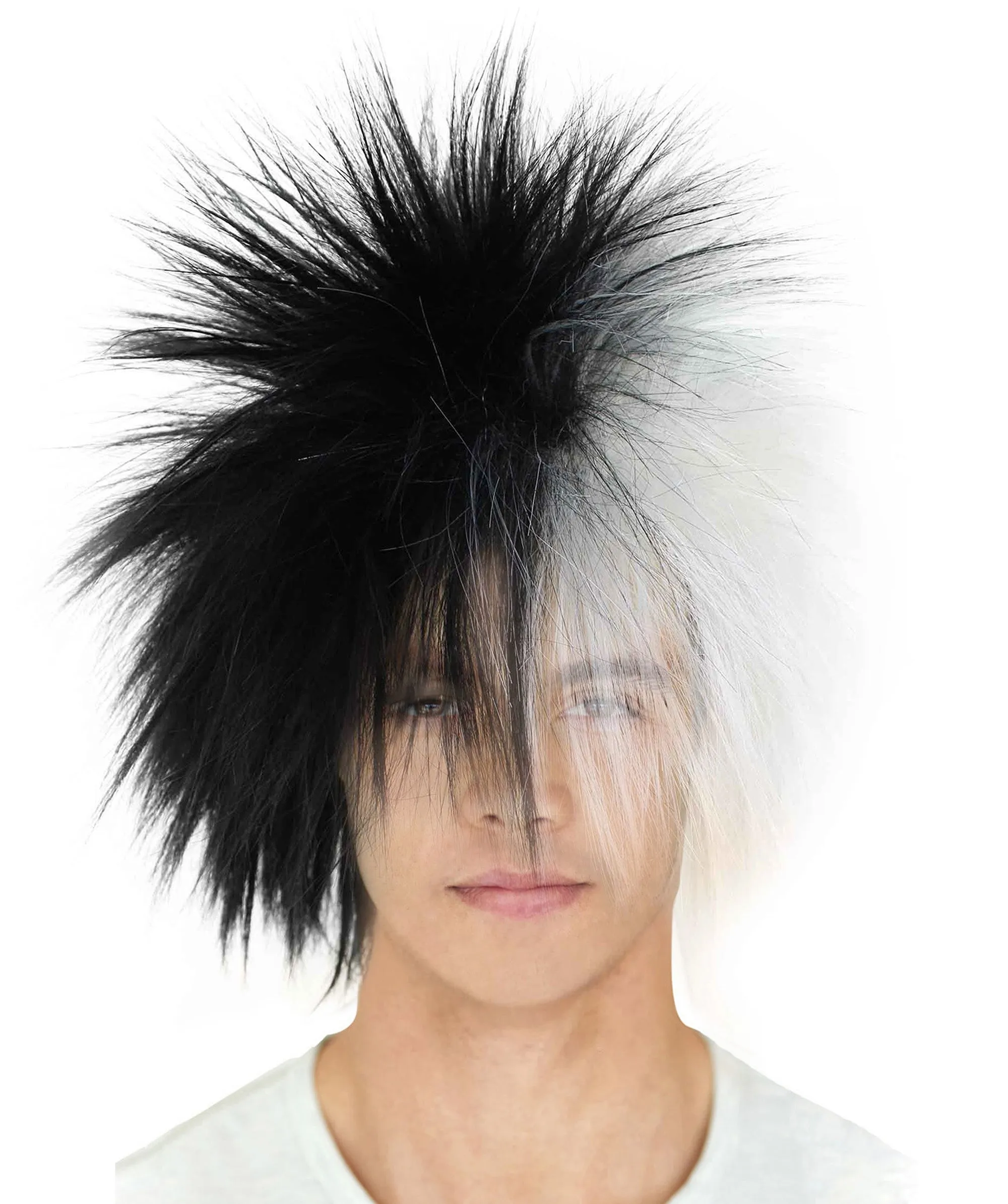 Adult Men's 80’s Rock Style Multi Color Options Wig, Synthetic Soft Fiber Hair, Perfect for your next Festival and Group Anime Party!
