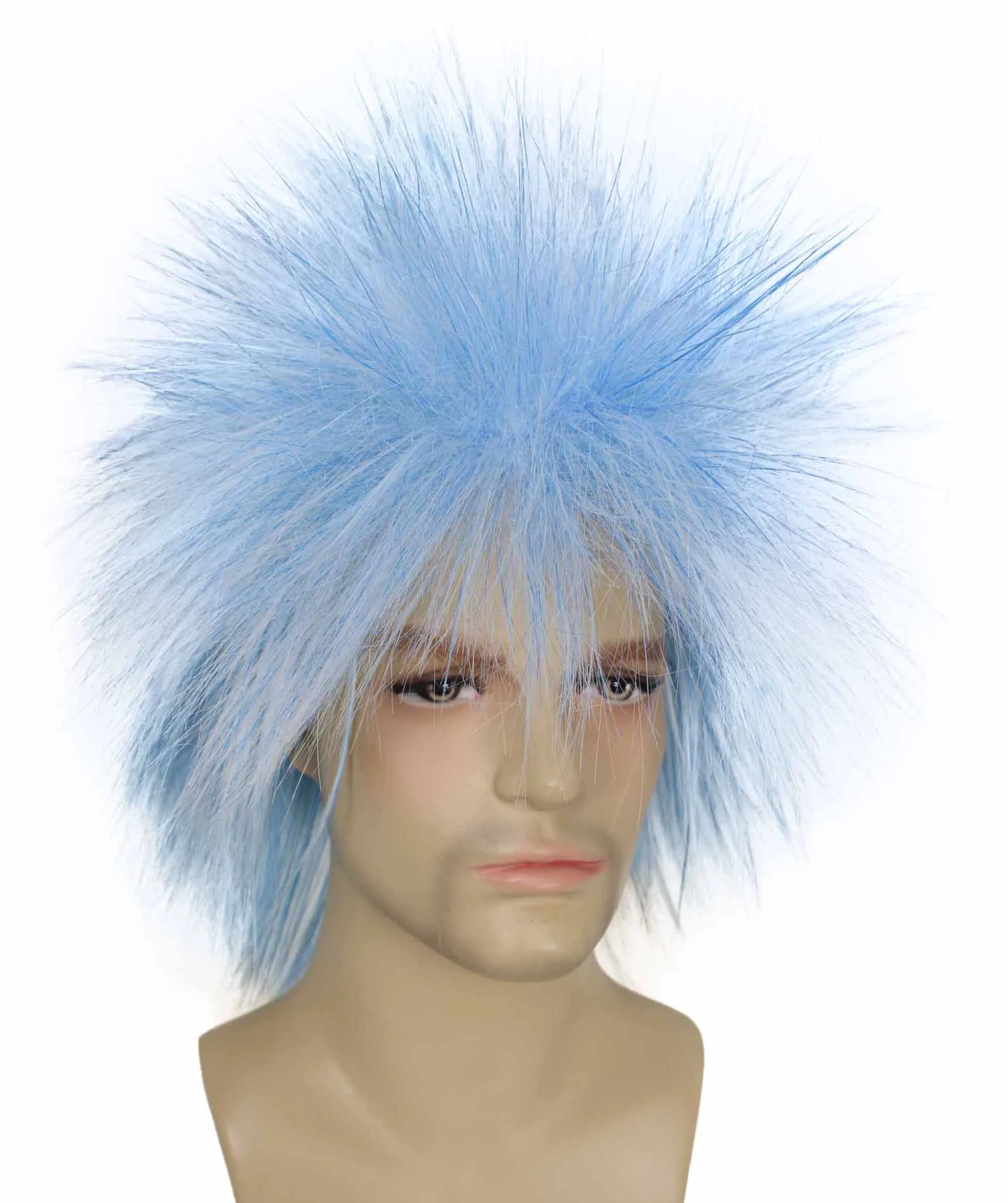 Adult Men's 80’s Rock Style Multi Color Options Wig, Synthetic Soft Fiber Hair, Perfect for your next Festival and Group Anime Party!