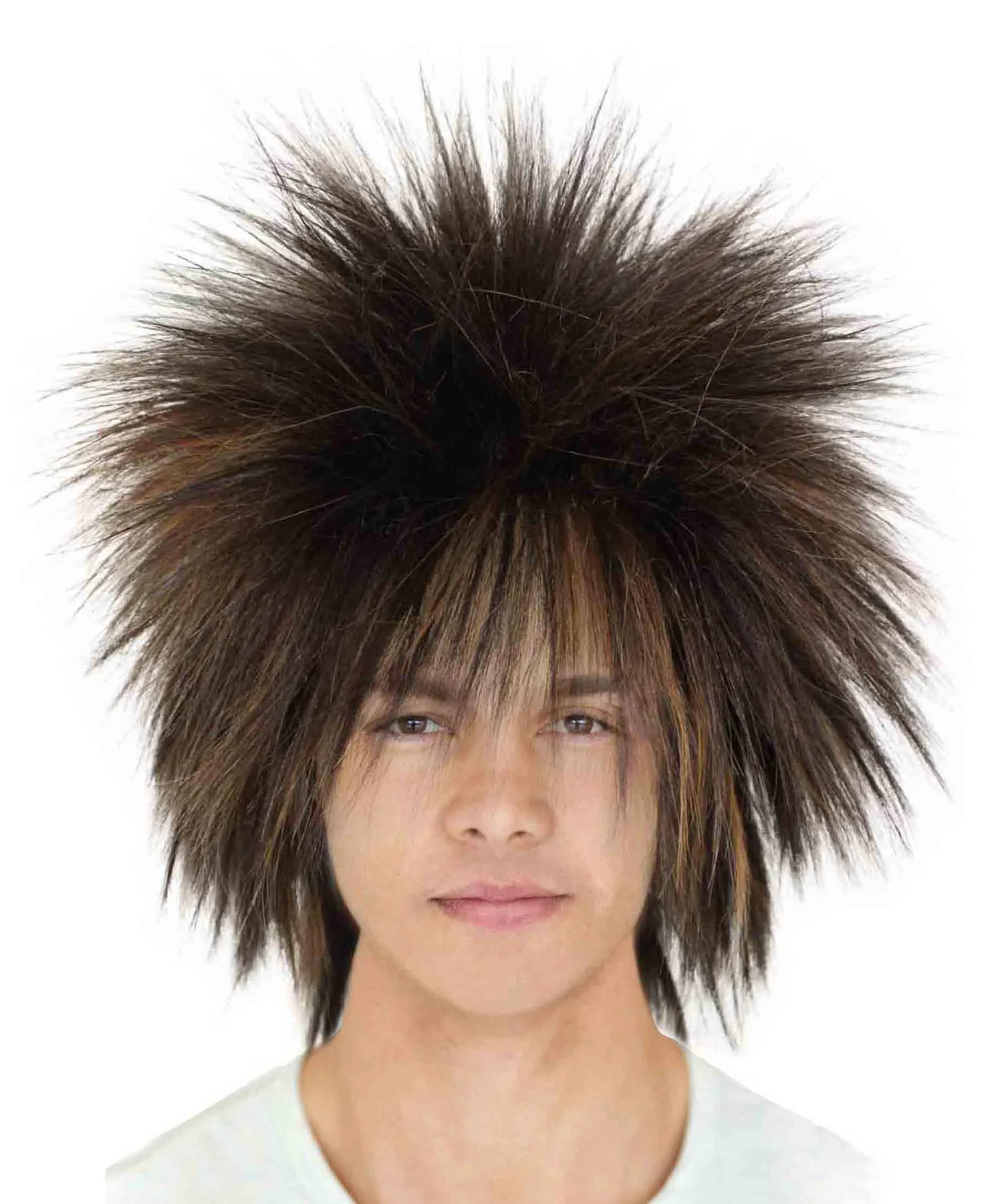 Adult Men's 80’s Rock Style Multi Color Options Wig, Synthetic Soft Fiber Hair, Perfect for your next Festival and Group Anime Party!