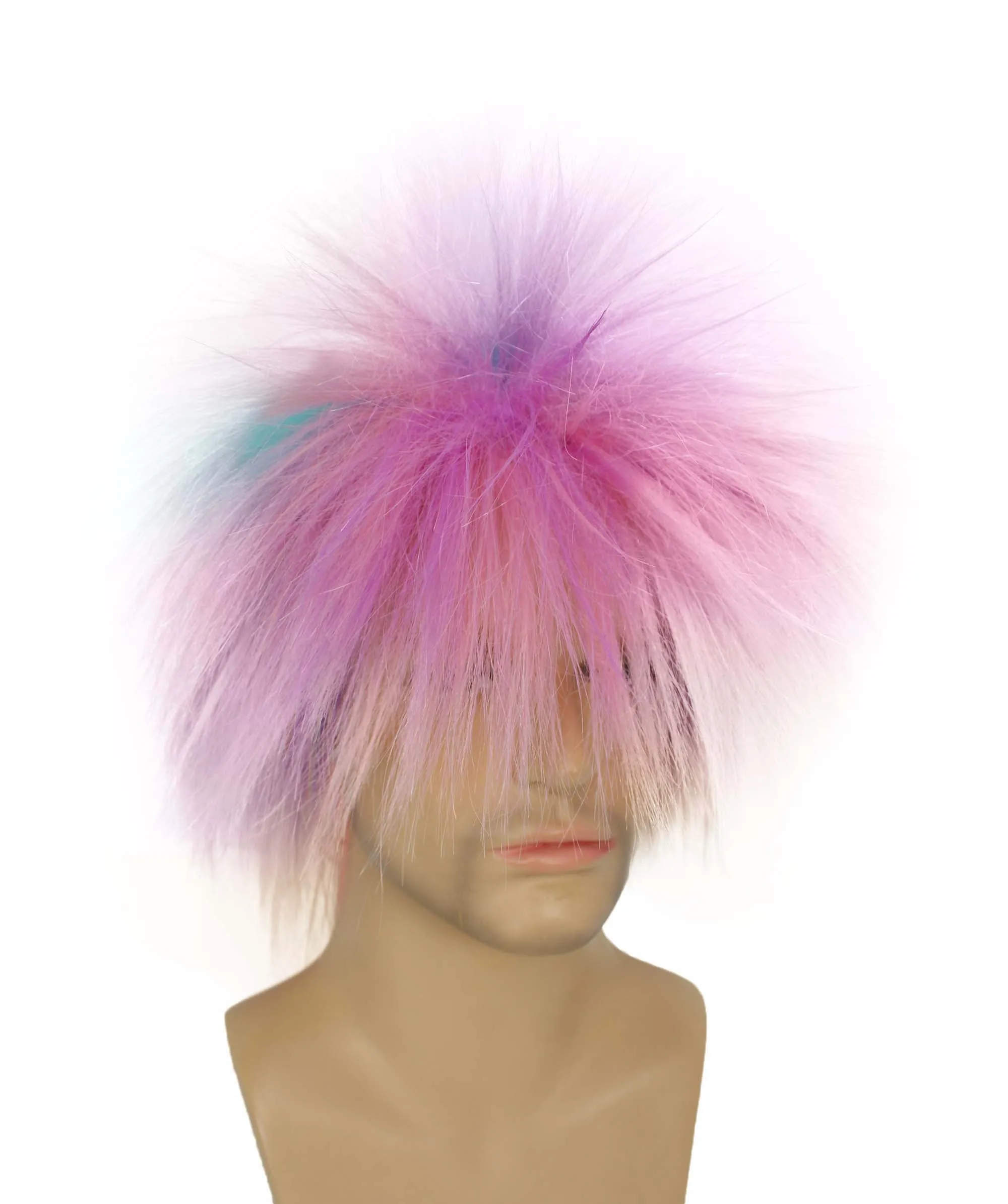 Adult Men's 80’s Rock Style Multi Color Options Wig, Synthetic Soft Fiber Hair, Perfect for your next Festival and Group Anime Party!
