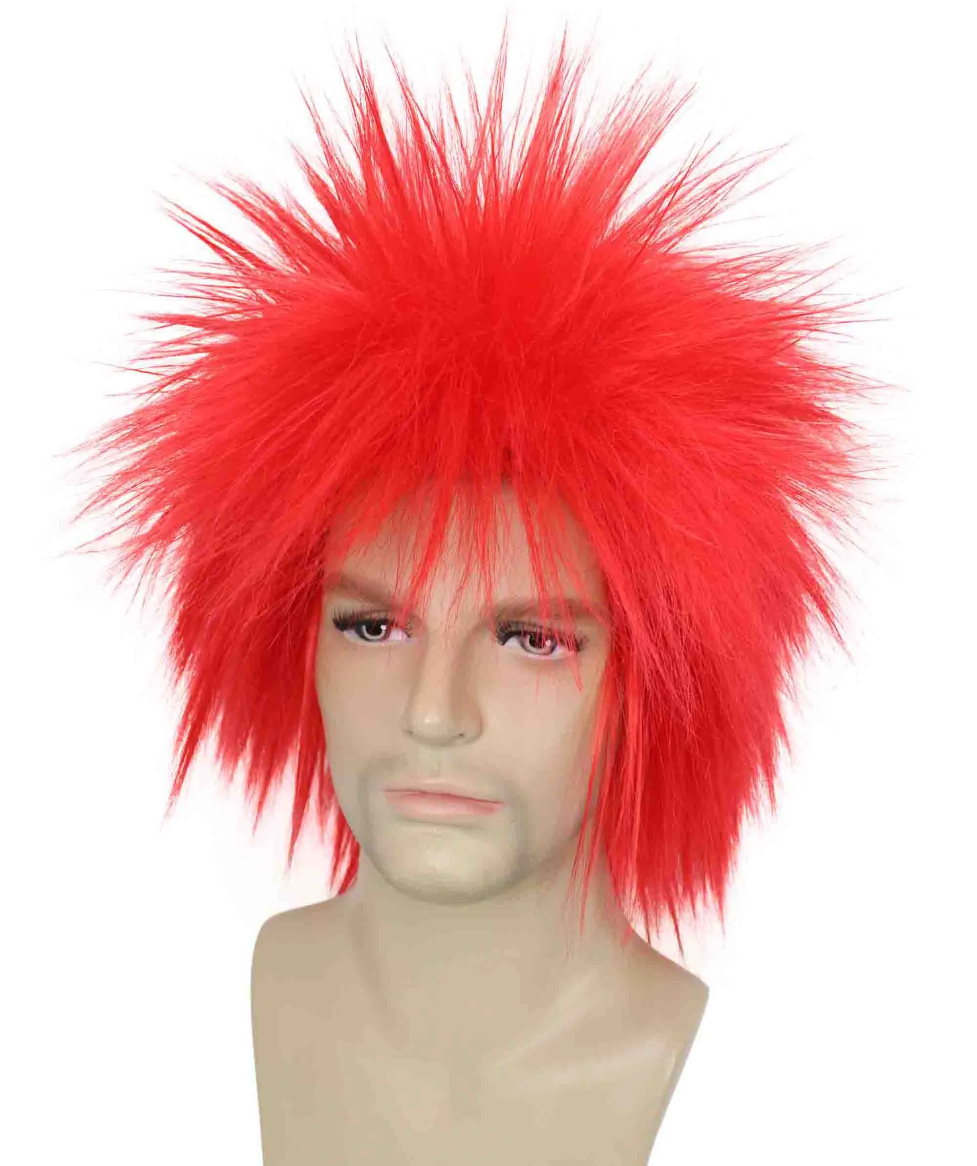 Adult Men's 80’s Rock Style Multi Color Options Wig, Synthetic Soft Fiber Hair, Perfect for your next Festival and Group Anime Party!