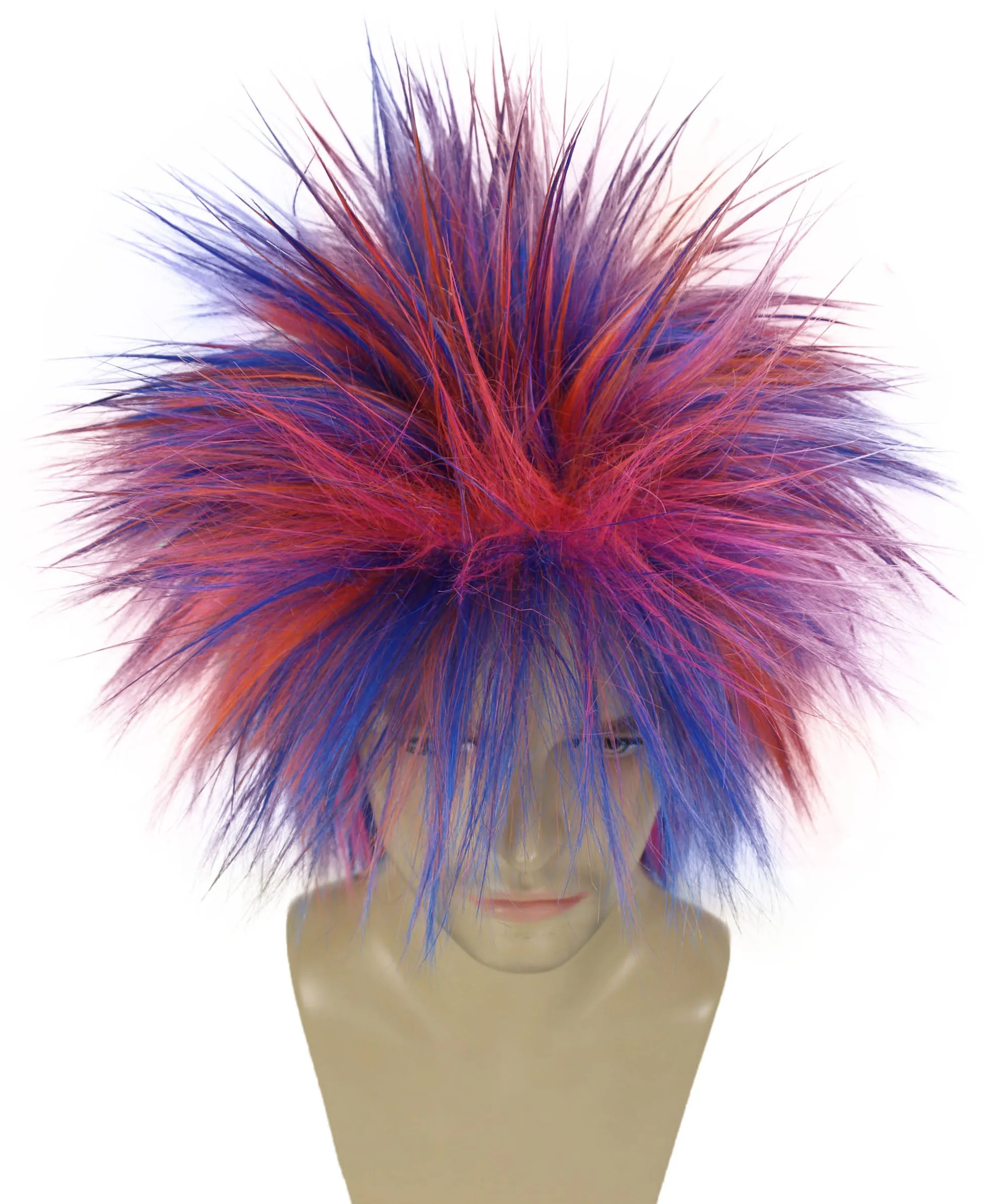 Adult Men's 80’s Rock Style Multi Color Options Wig, Synthetic Soft Fiber Hair, Perfect for your next Festival and Group Anime Party!