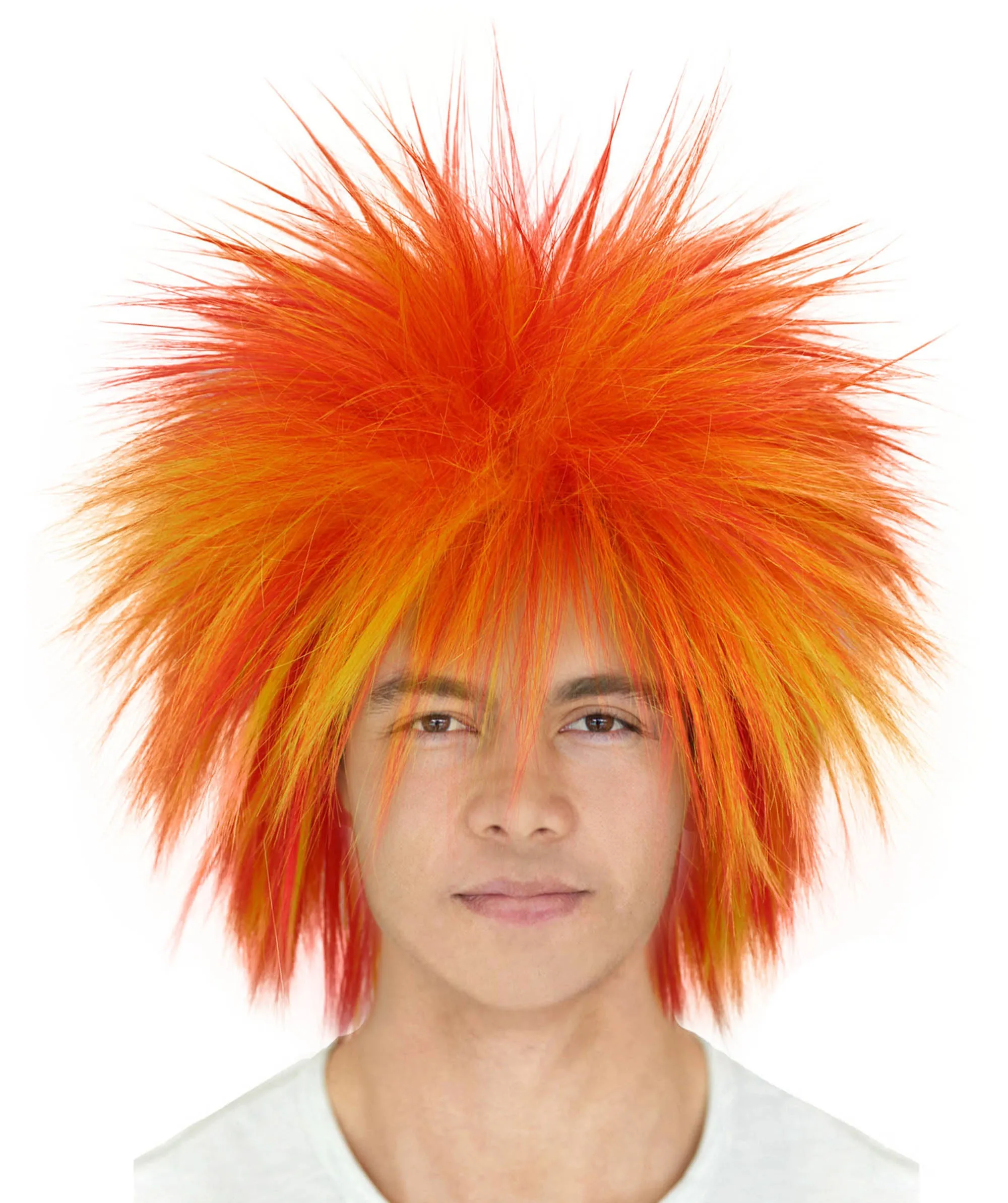 Adult Men's 80’s Rock Style Multi Color Options Wig, Synthetic Soft Fiber Hair, Perfect for your next Festival and Group Anime Party!