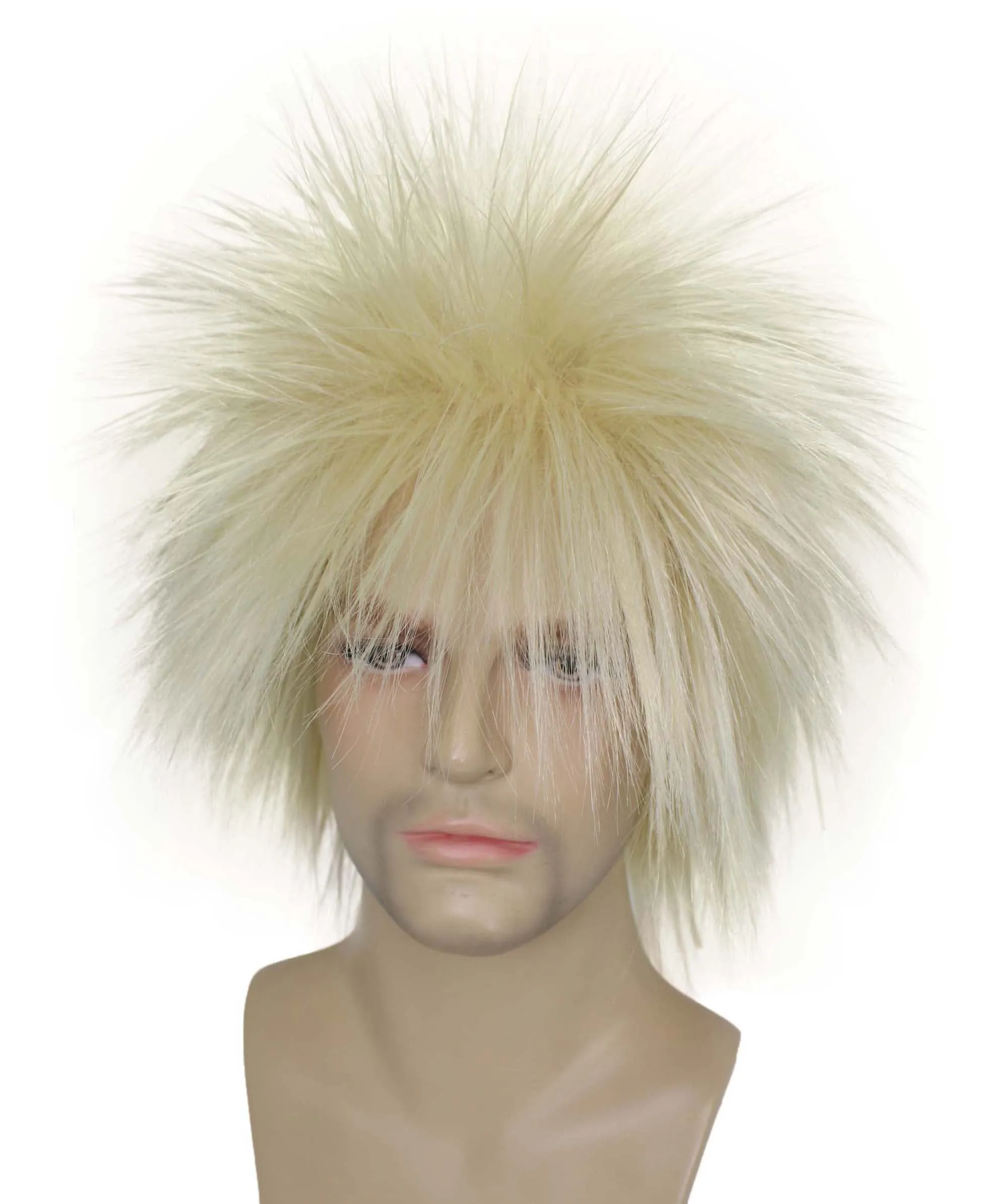 Adult Men's 80’s Rock Style Multi Color Options Wig, Synthetic Soft Fiber Hair, Perfect for your next Festival and Group Anime Party!