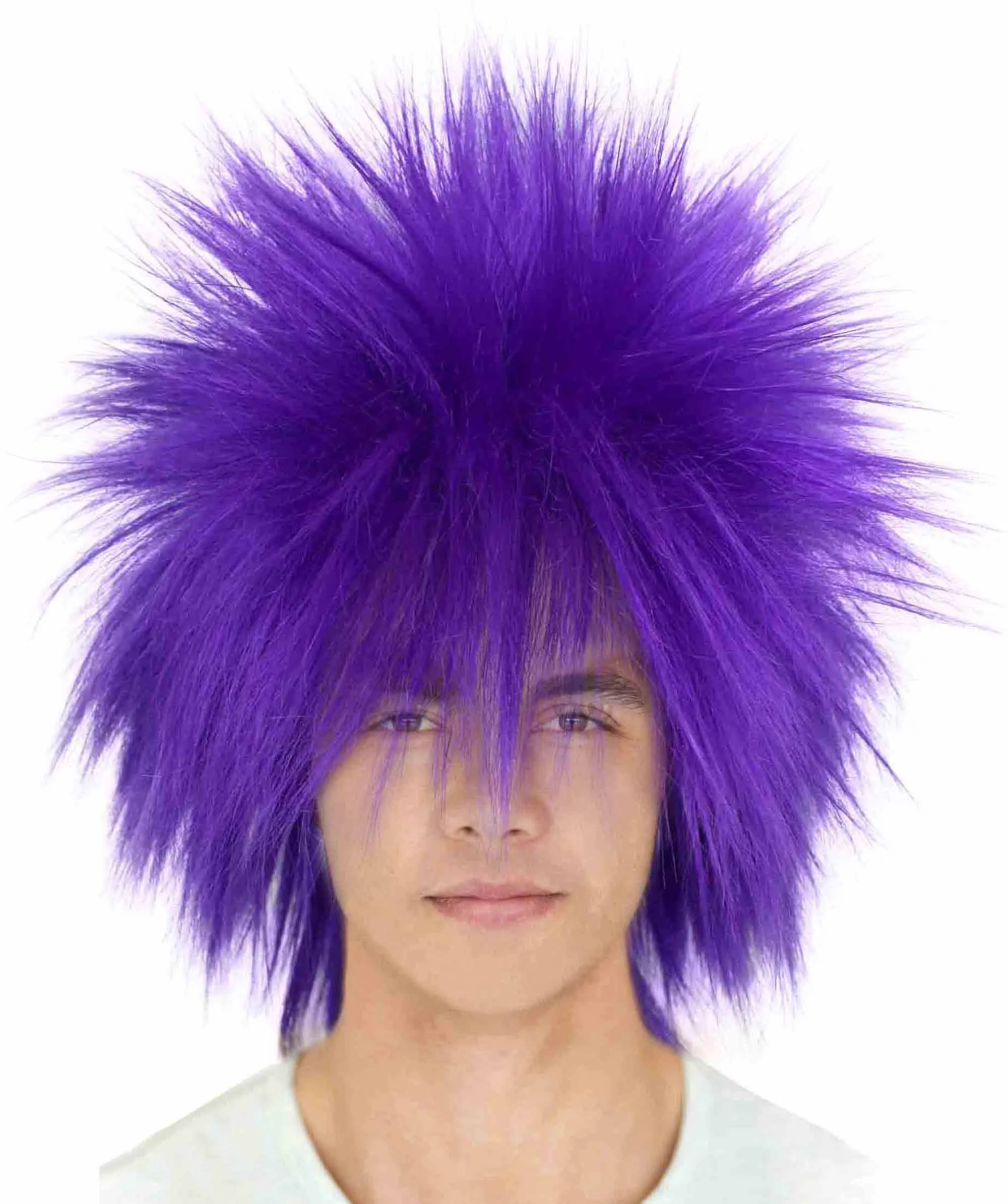 Adult Men's 80’s Rock Style Multi Color Options Wig, Synthetic Soft Fiber Hair, Perfect for your next Festival and Group Anime Party!
