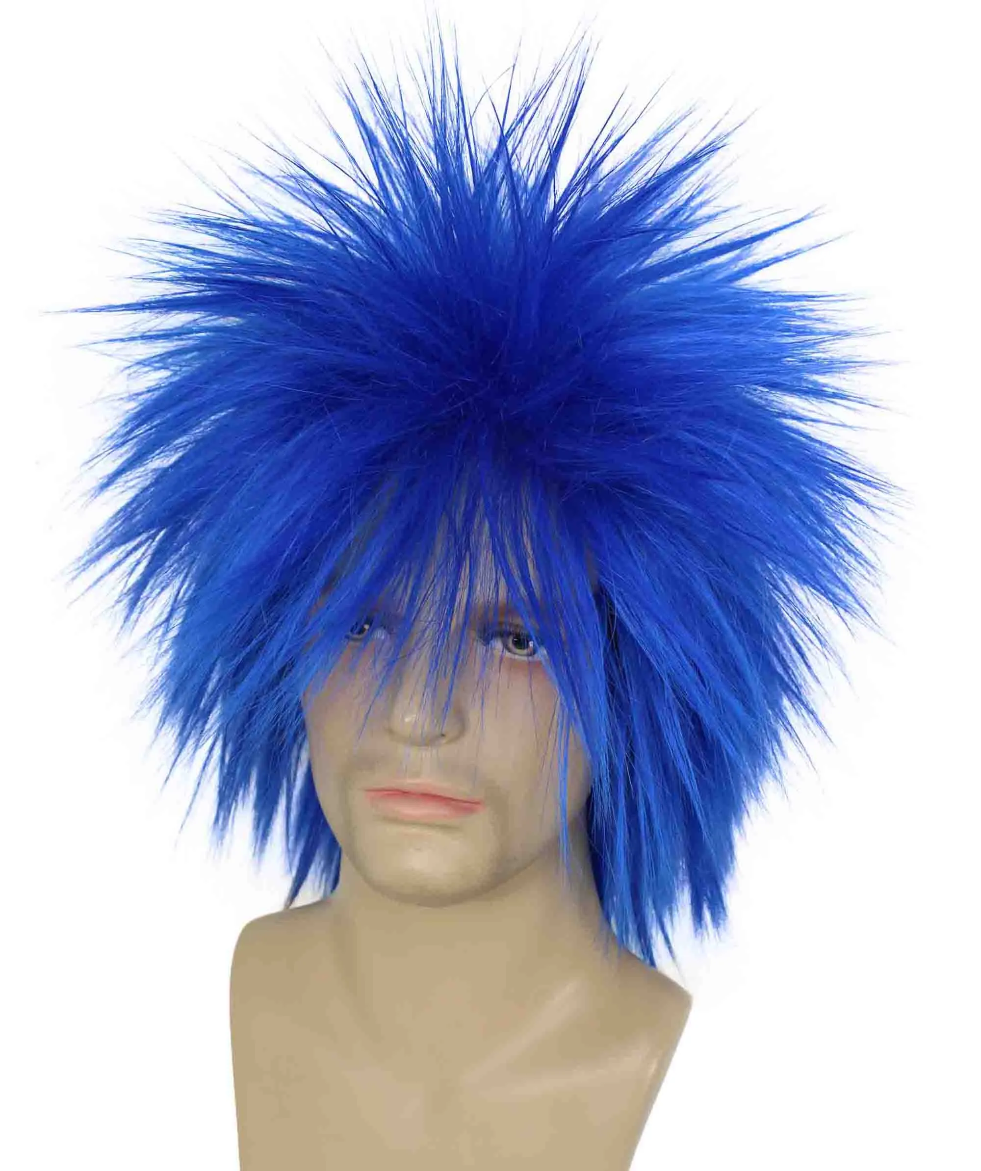 Adult Men's 80’s Rock Style Multi Color Options Wig, Synthetic Soft Fiber Hair, Perfect for your next Festival and Group Anime Party!