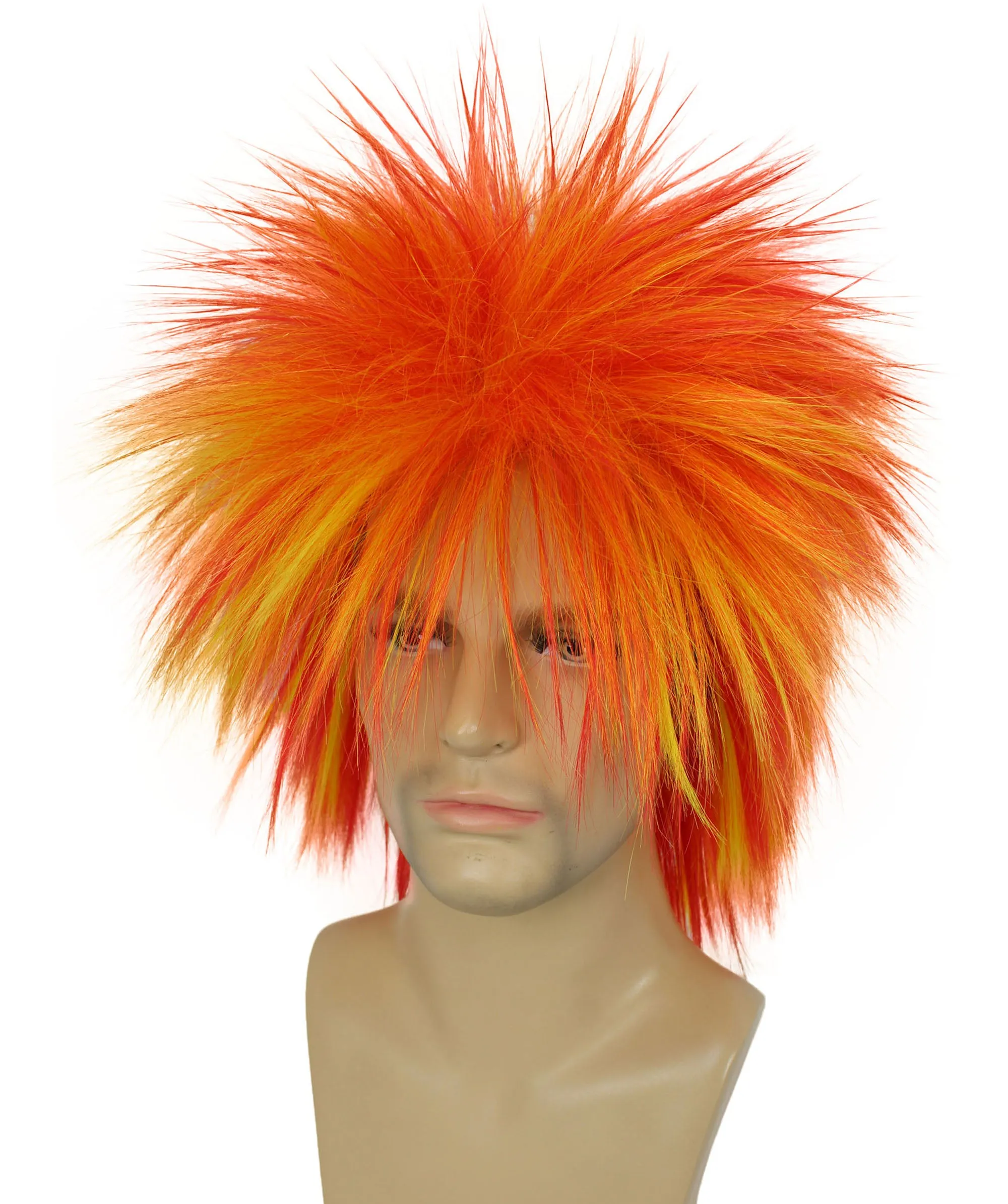 Adult Men's 80’s Rock Style Multi Color Options Wig, Synthetic Soft Fiber Hair, Perfect for your next Festival and Group Anime Party!