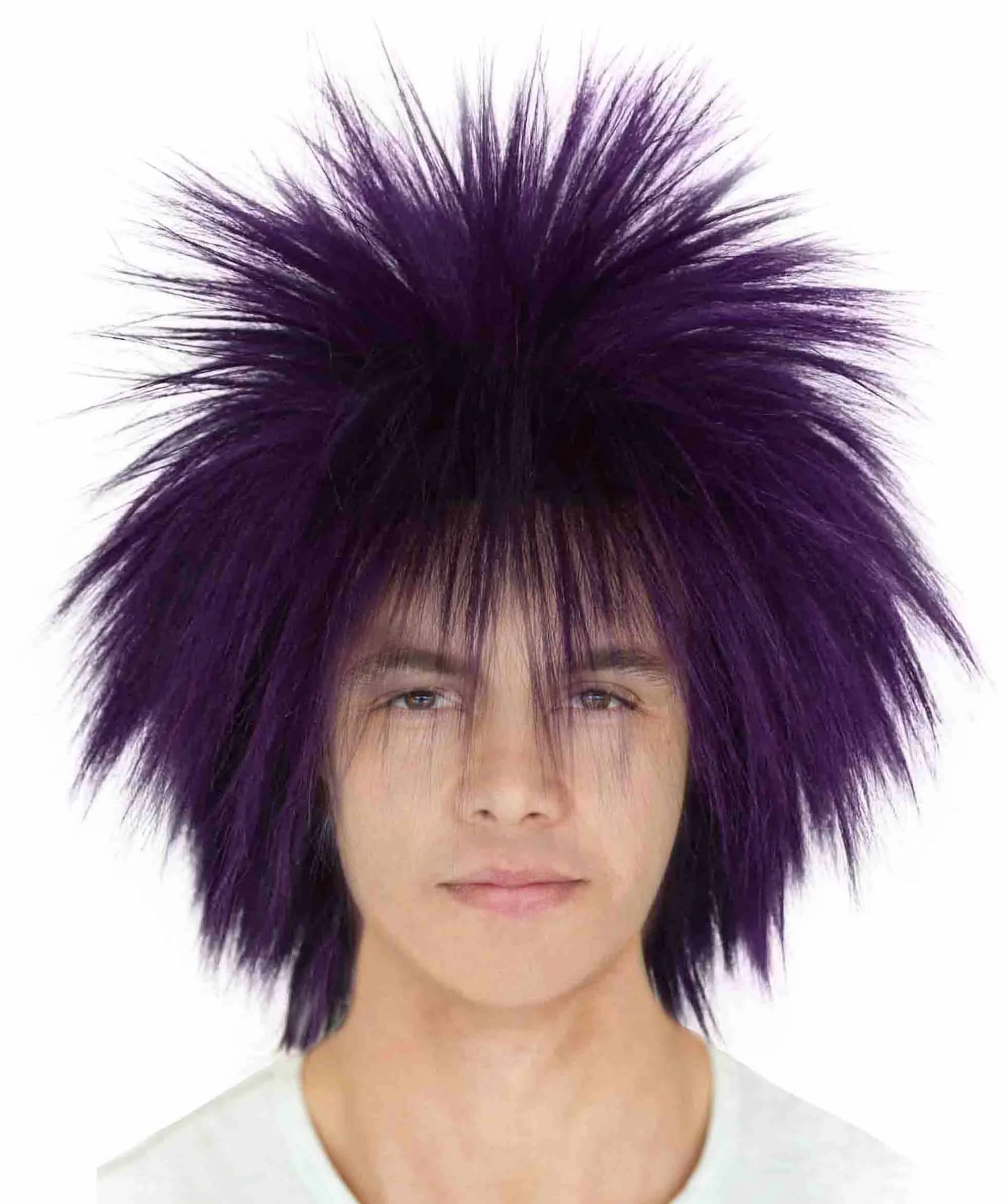 Adult Men's 80’s Rock Style Multi Color Options Wig, Synthetic Soft Fiber Hair, Perfect for your next Festival and Group Anime Party!