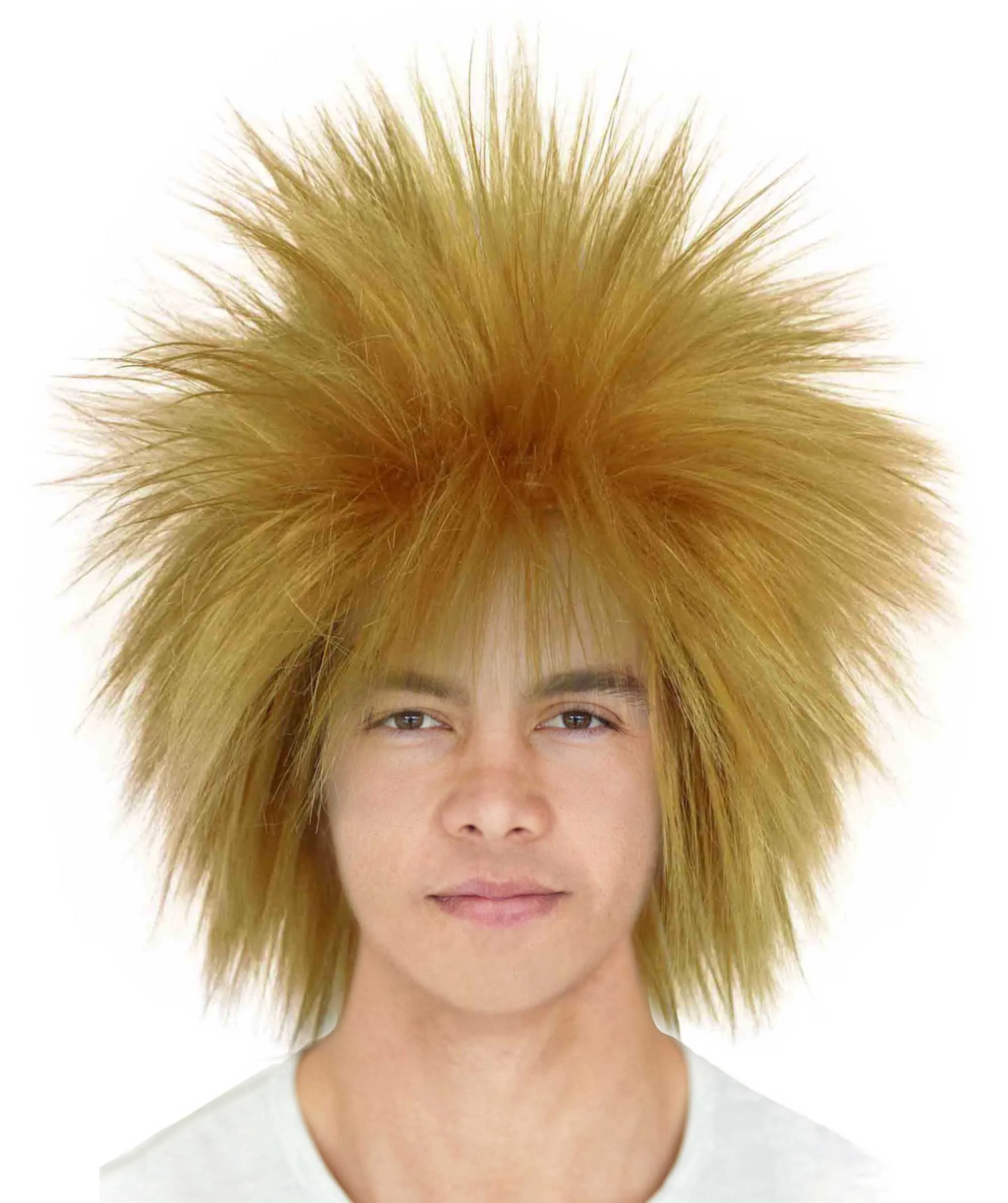 Adult Men's 80’s Rock Style Multi Color Options Wig, Synthetic Soft Fiber Hair, Perfect for your next Festival and Group Anime Party!