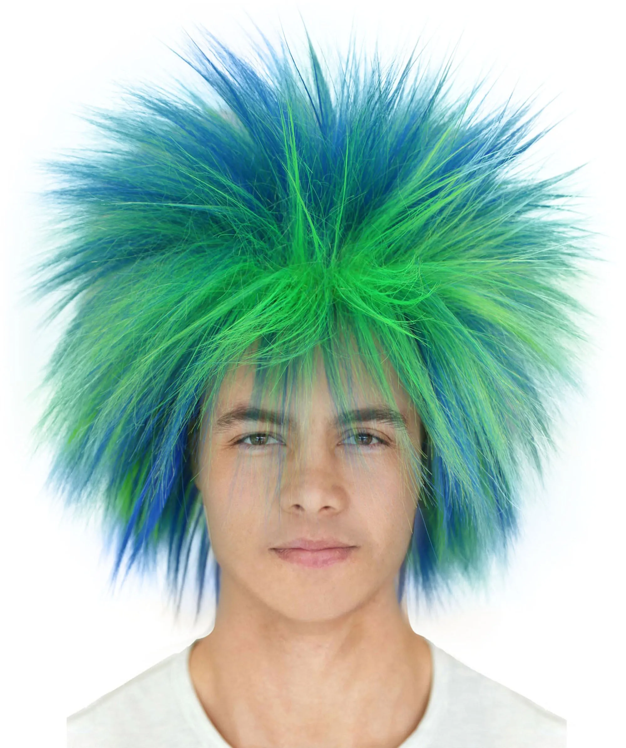 Adult Men's 80’s Rock Style Multi Color Options Wig, Synthetic Soft Fiber Hair, Perfect for your next Festival and Group Anime Party!