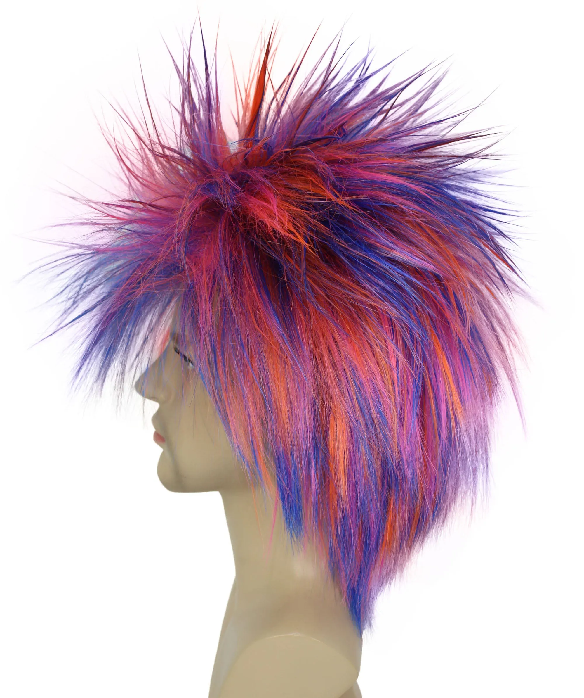 Adult Men's 80’s Rock Style Multi Color Options Wig, Synthetic Soft Fiber Hair, Perfect for your next Festival and Group Anime Party!