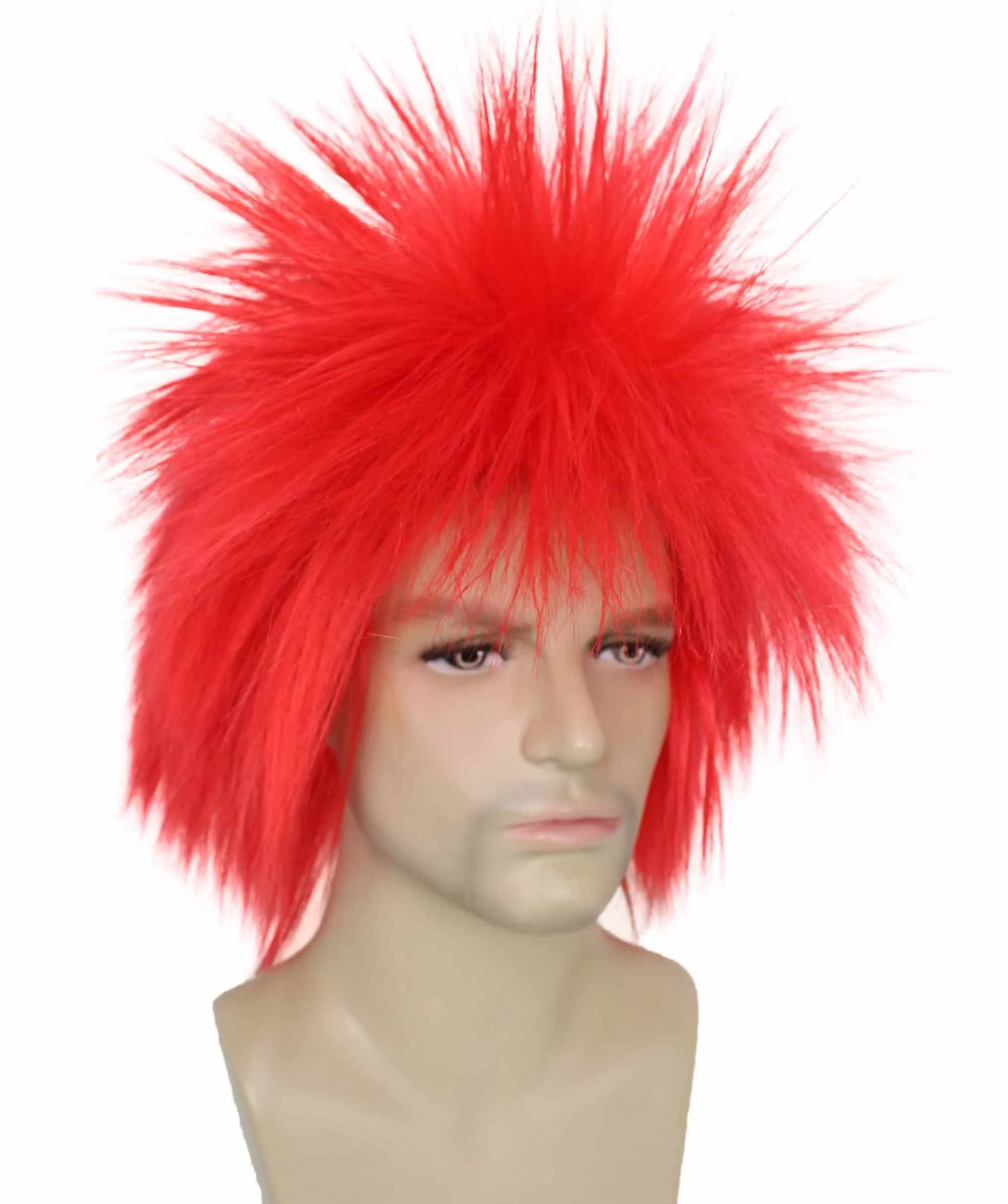 Adult Men's 80’s Rock Style Multi Color Options Wig, Synthetic Soft Fiber Hair, Perfect for your next Festival and Group Anime Party!