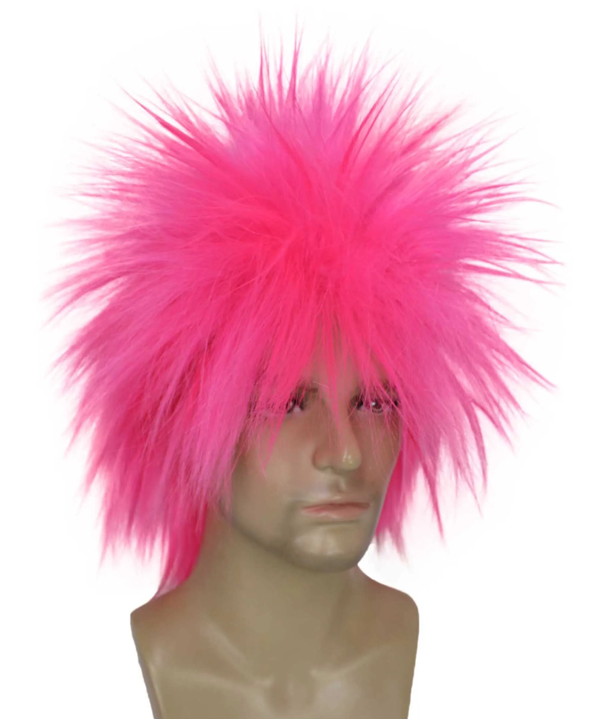 Adult Men's 80’s Rock Style Multi Color Options Wig, Synthetic Soft Fiber Hair, Perfect for your next Festival and Group Anime Party!