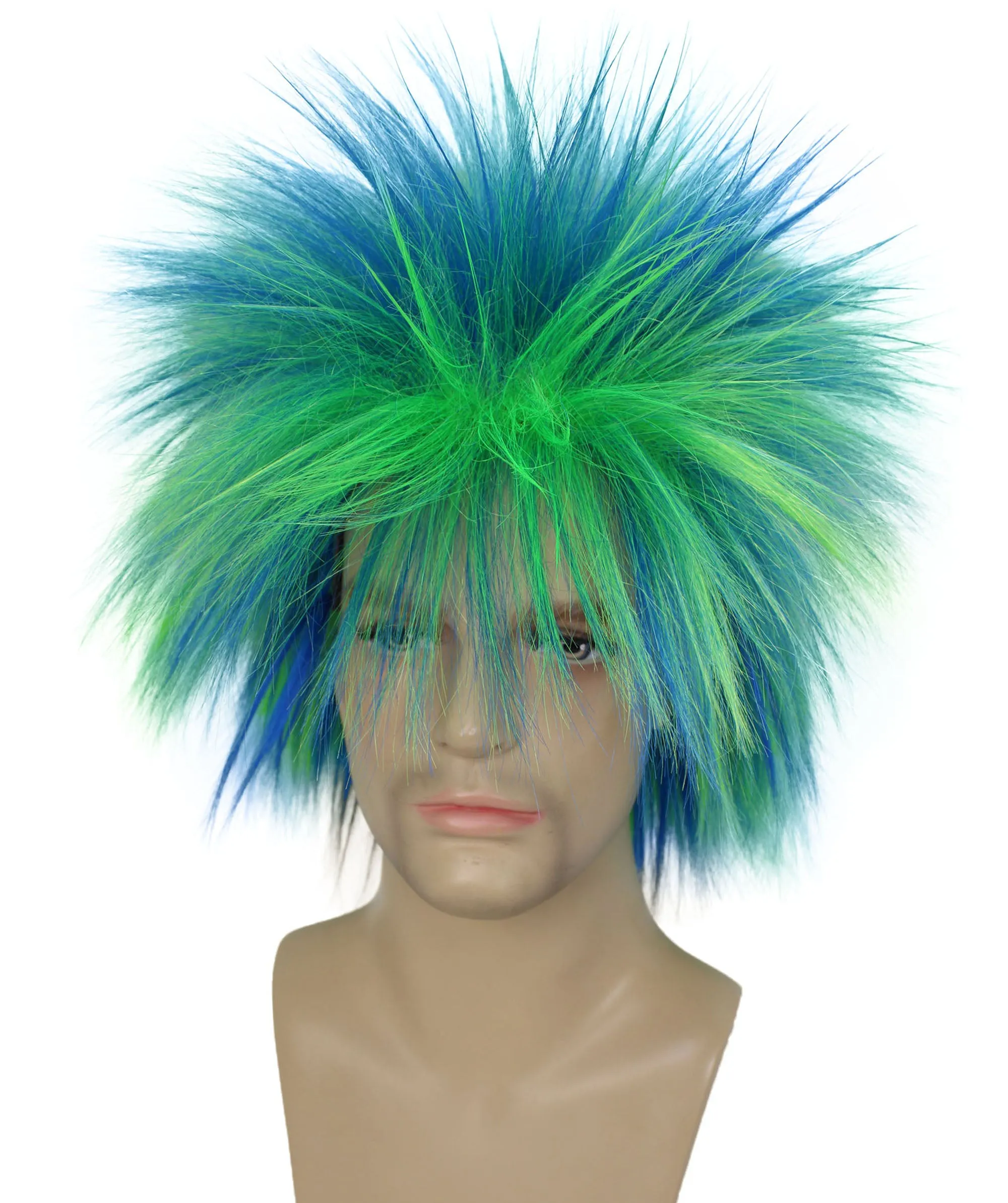 Adult Men's 80’s Rock Style Multi Color Options Wig, Synthetic Soft Fiber Hair, Perfect for your next Festival and Group Anime Party!