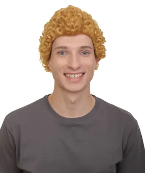 Adult Men’s Animated Cartoon Sea Monster Movie Bully Friend Golden Brown Wig | Flame-retardant Synthetic Fiber