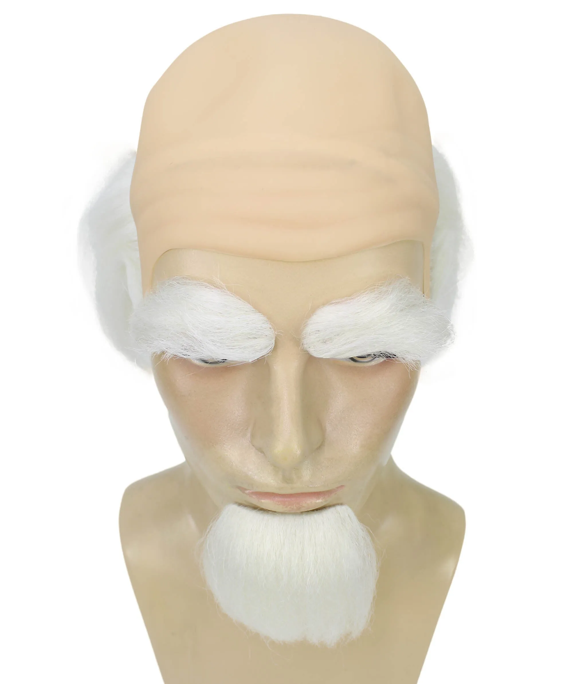 Adult Men’s Animated Fairy Tale Movie Bookseller  White Wig Beard and Eyebrows | Perfect for Halloween | Flame-retardant Synthetic Fiber