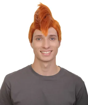 Adult Men’s  Animated Goofy Dog Movie Strawberry-blond Mohawk Wig | Perfect for Halloween | Flame-retardant Synthetic Fiber